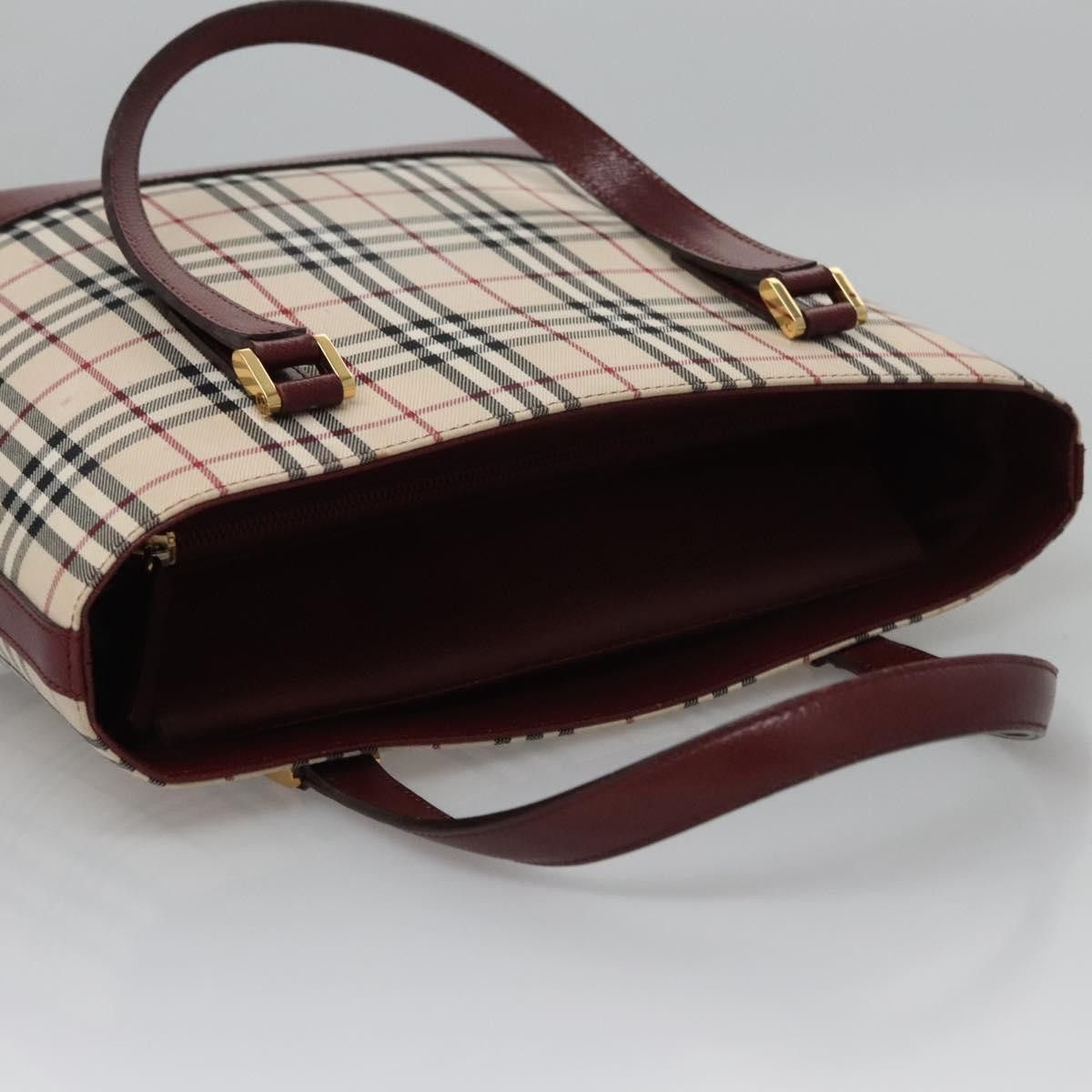 Burberry Nova Check Beige Canvas Shoulder Bag (Pre-Owned) Size ONE SIZE - 6 Thumbnail