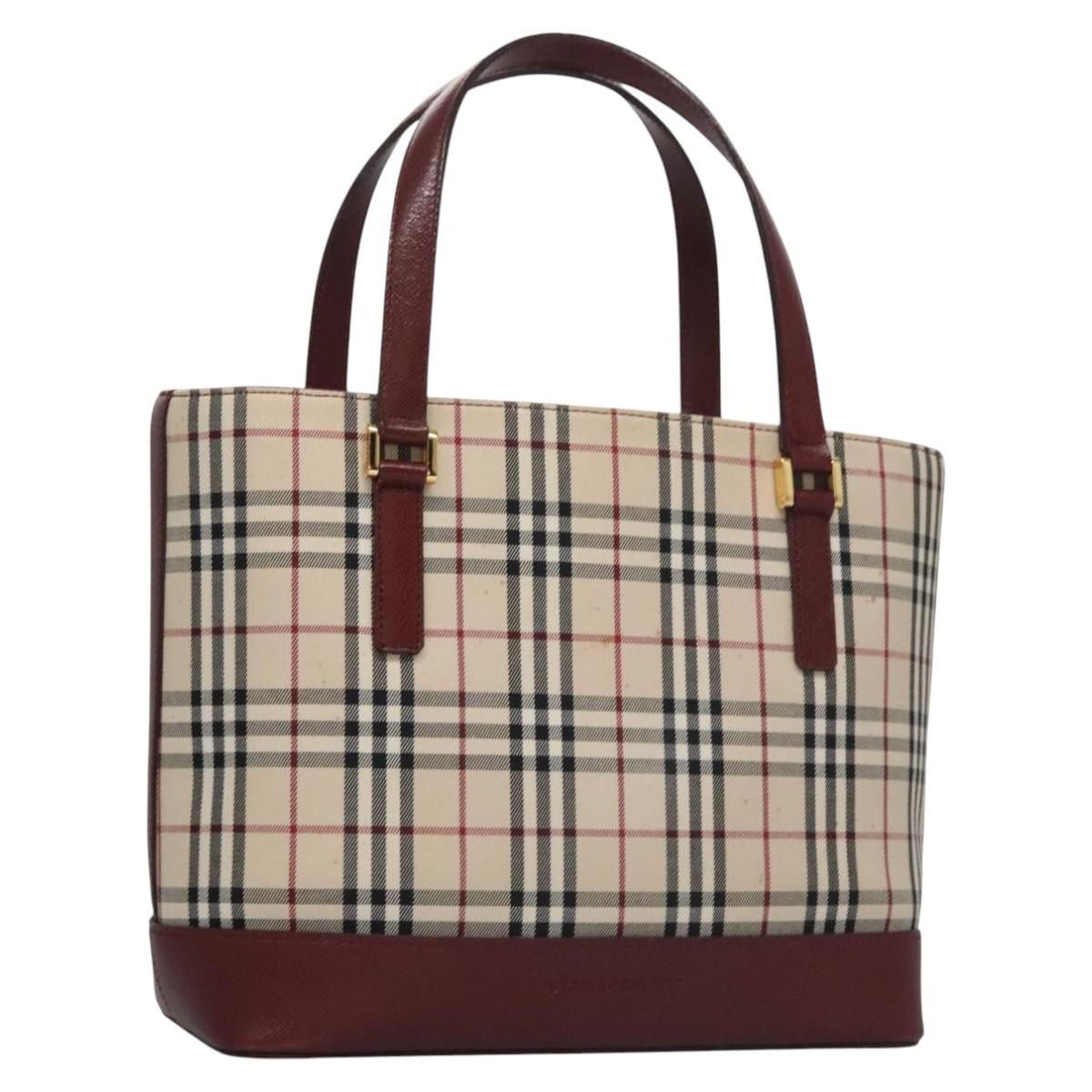 Burberry Nova Check Beige Canvas Shoulder Bag (Pre-Owned) Size ONE SIZE - 3 Thumbnail