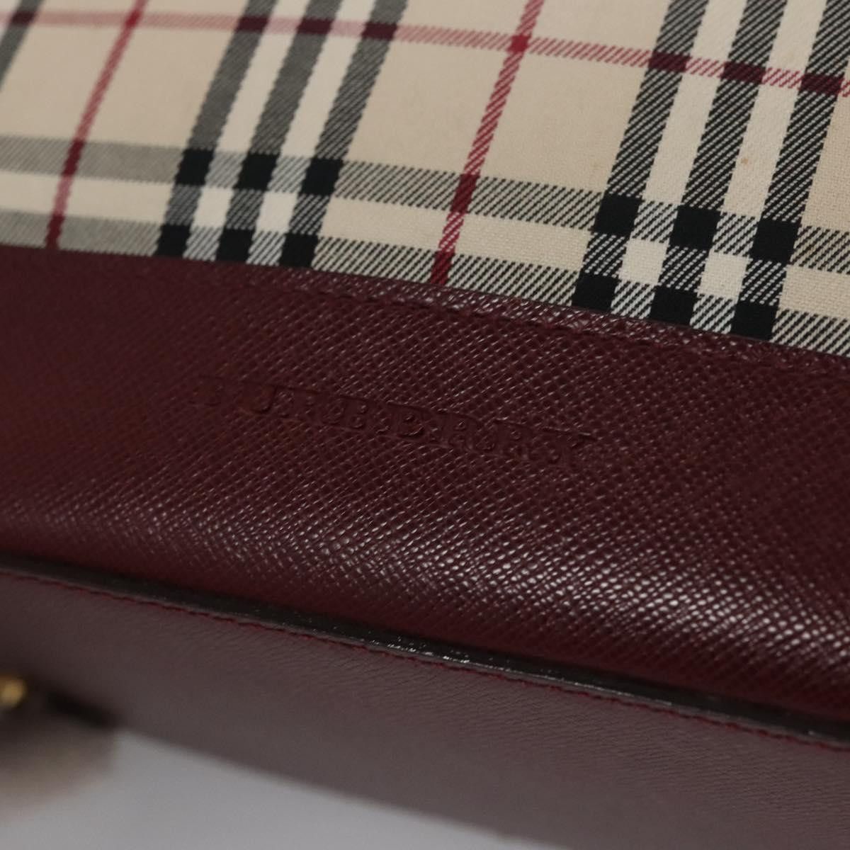 Burberry Nova Check Beige Canvas Shoulder Bag (Pre-Owned) Size ONE SIZE - 14 Thumbnail