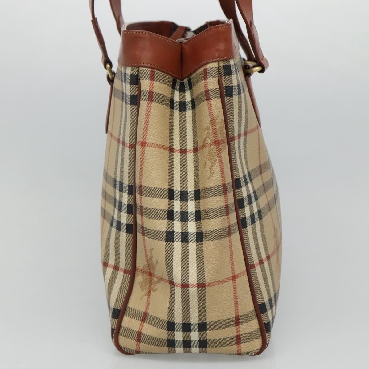 Burberry Nova Check Beige Canvas Shoulder Bag (Pre-Owned) Size ONE SIZE - 5 Thumbnail