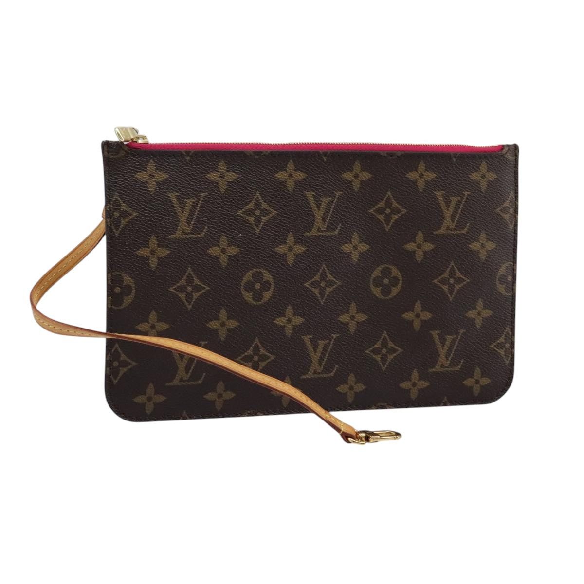 Louis Vuitton Neverfull Pouch Brown Canvas Clutch Bag (Pre-Owned) Size ONE SIZE - 3 Thumbnail