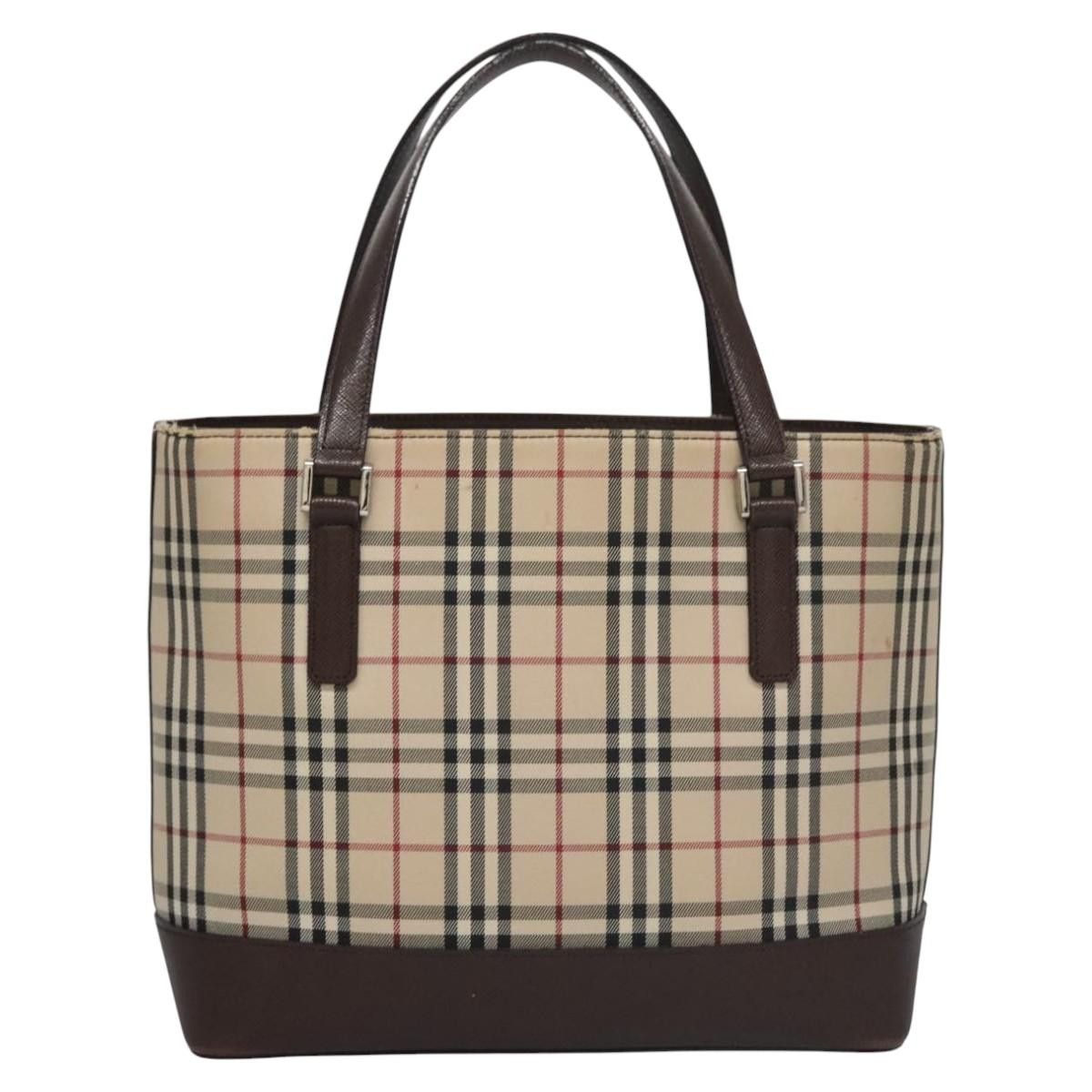 Burberry House Check Beige Canvas Handbag (Pre-Owned) Size ONE SIZE - 2 Thumbnail