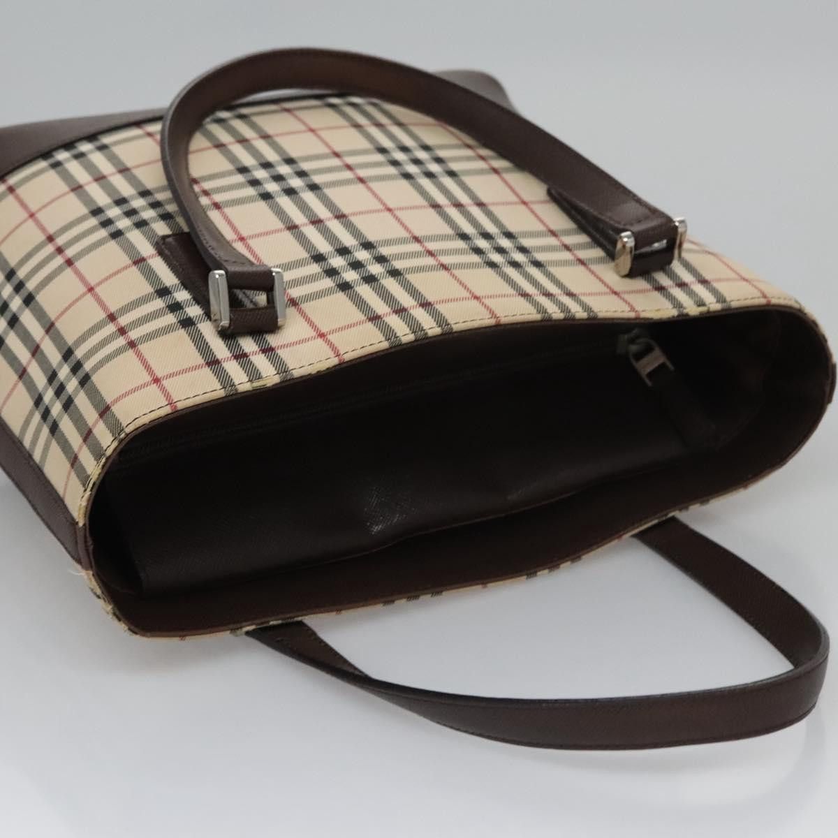 Burberry House Check Beige Canvas Handbag (Pre-Owned) Size ONE SIZE - 6 Thumbnail