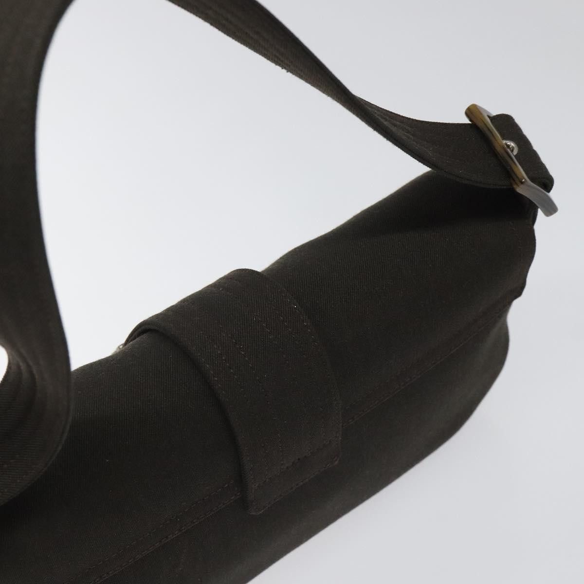 Salvatore Ferragamo Gancini Black Canvas Shoulder Bag (Pre-Owned) Size ONE SIZE - 6 Thumbnail