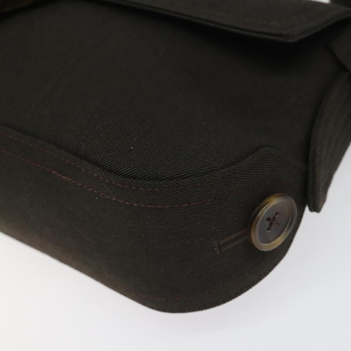 Salvatore Ferragamo Gancini Black Canvas Shoulder Bag (Pre-Owned) Size ONE SIZE - 10 Thumbnail