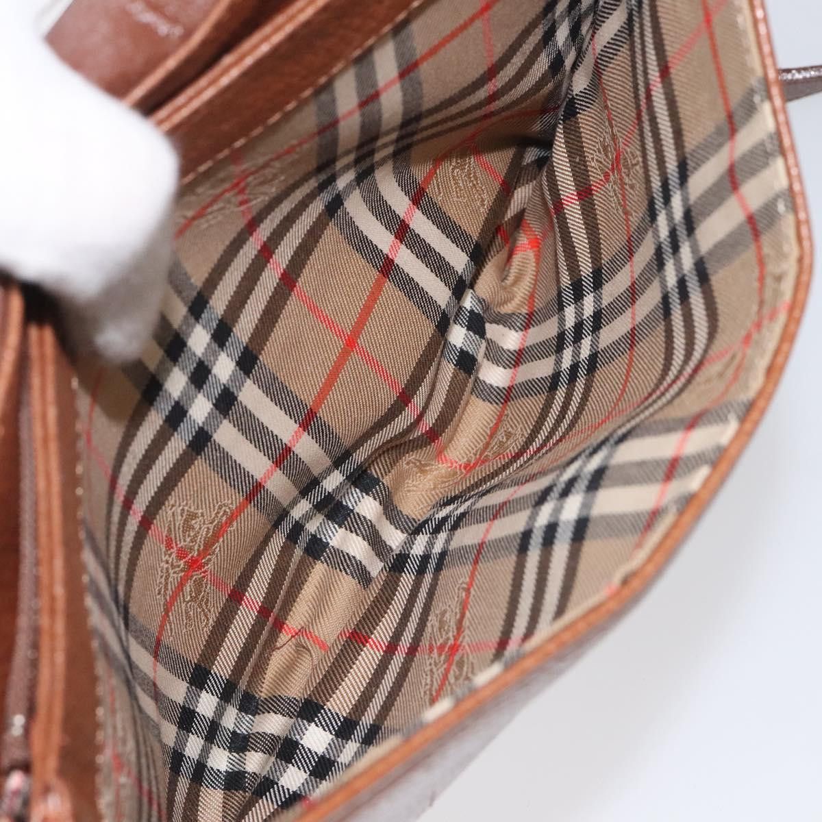 Burberry Nova Check Brown Leather Shoulder Bag (Pre-Owned) Size ONE SIZE - 20 Thumbnail