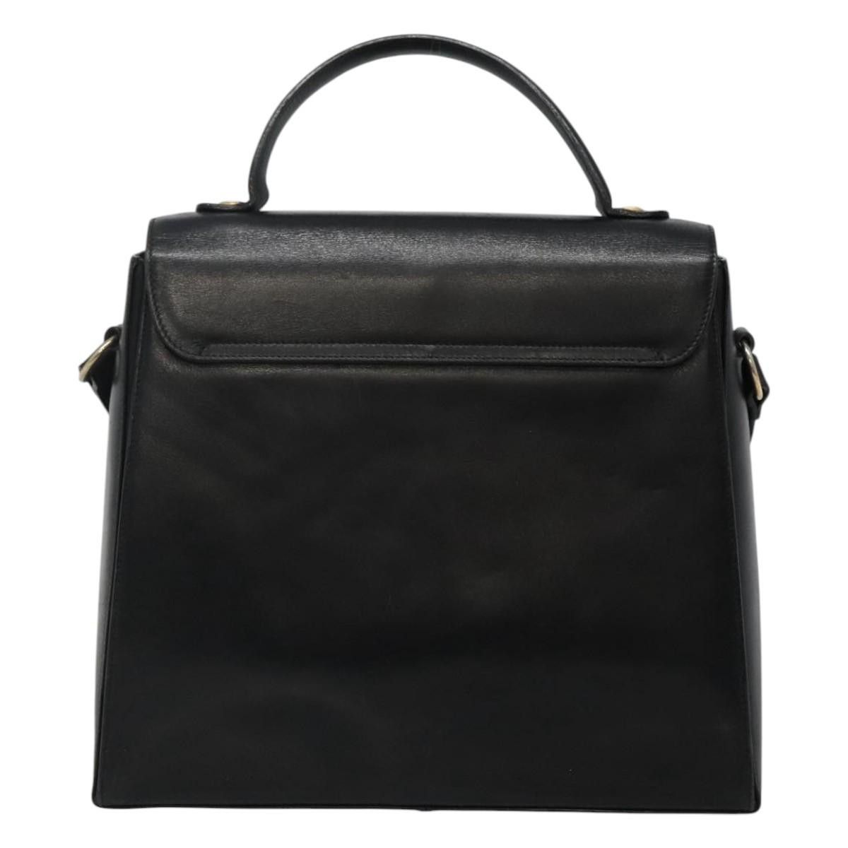 Salvatore Ferragamo Gancini Black Leather Handbag (Pre-Owned) Size ONE SIZE - 2 Thumbnail