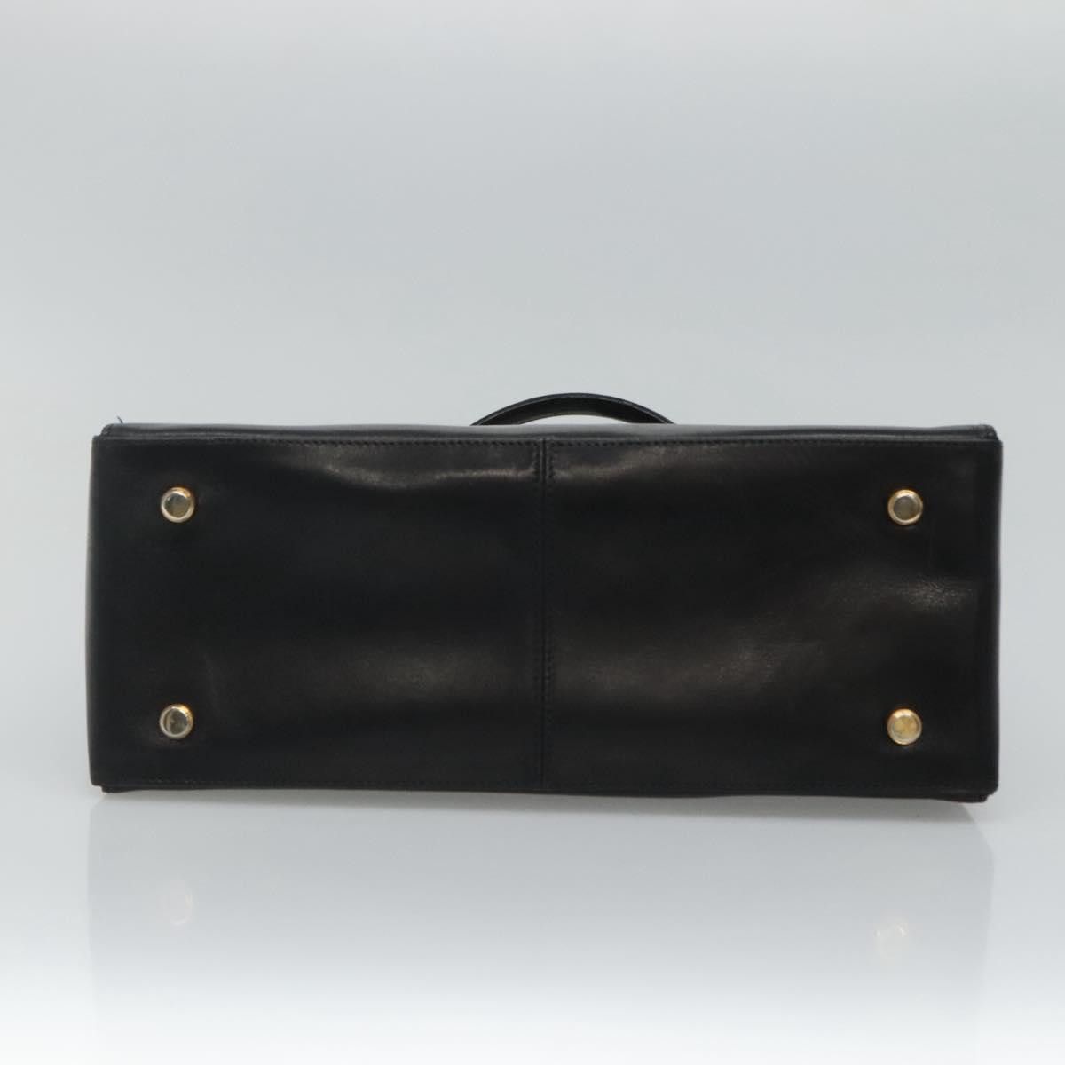Salvatore Ferragamo Gancini Black Leather Handbag (Pre-Owned) Size ONE SIZE - 11 Thumbnail