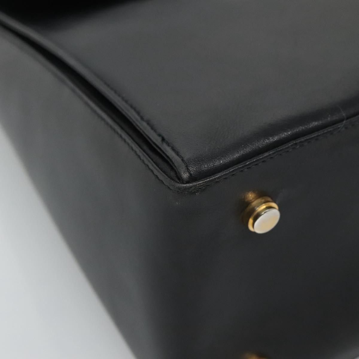 Salvatore Ferragamo Gancini Black Leather Handbag (Pre-Owned) Size ONE SIZE - 13 Thumbnail