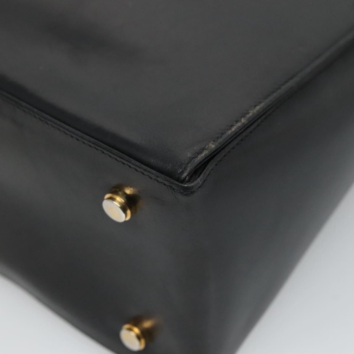 Salvatore Ferragamo Gancini Black Leather Handbag (Pre-Owned) Size ONE SIZE - 14 Thumbnail