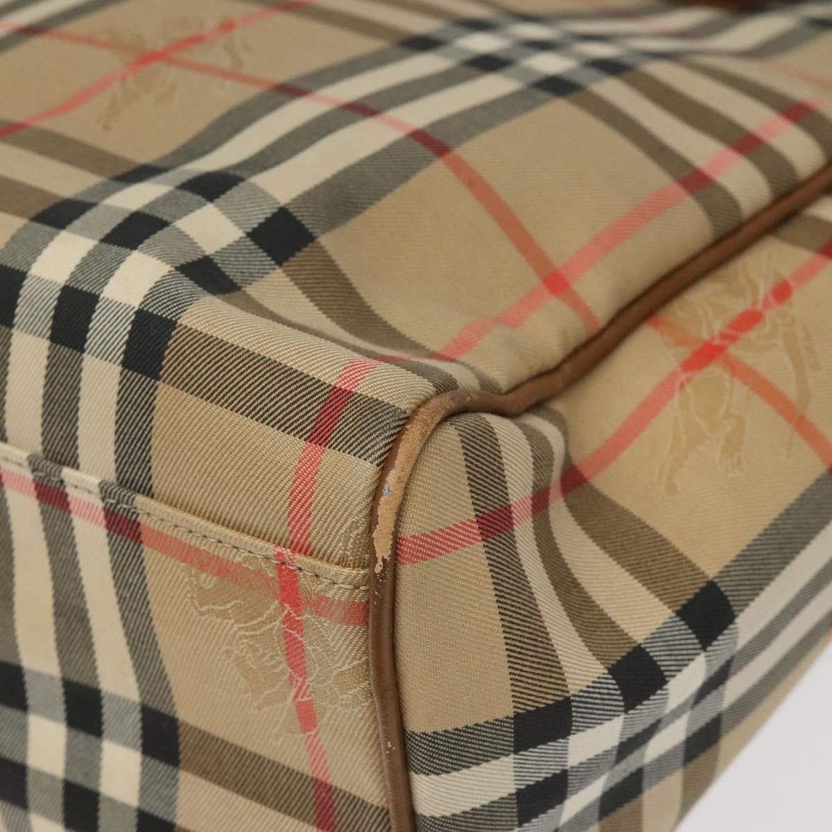 Burberry Nova Check Beige Canvas Tote Bag (Pre-Owned) Size ONE SIZE - 12 Thumbnail