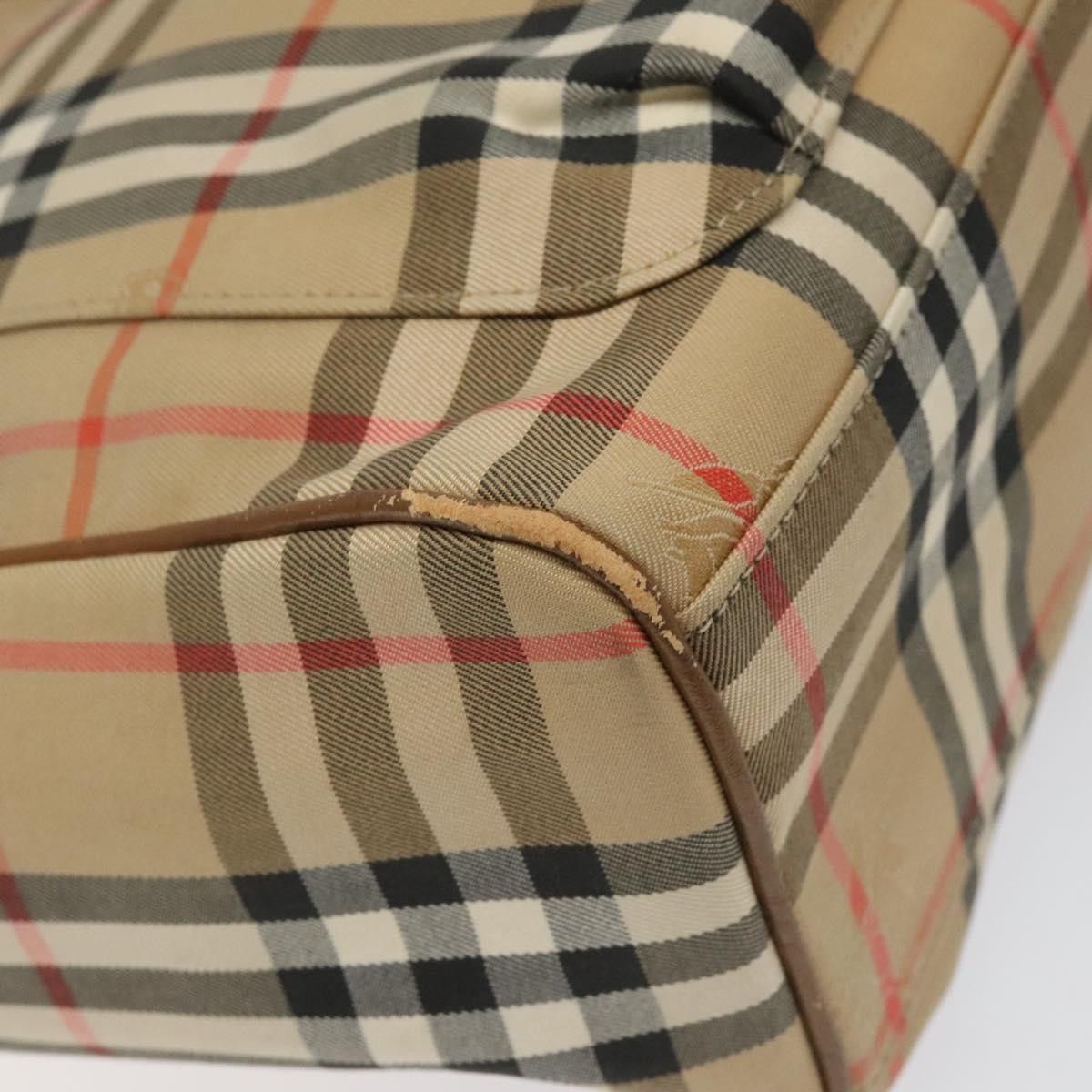 Burberry Nova Check Beige Canvas Tote Bag (Pre-Owned) Size ONE SIZE - 11 Thumbnail