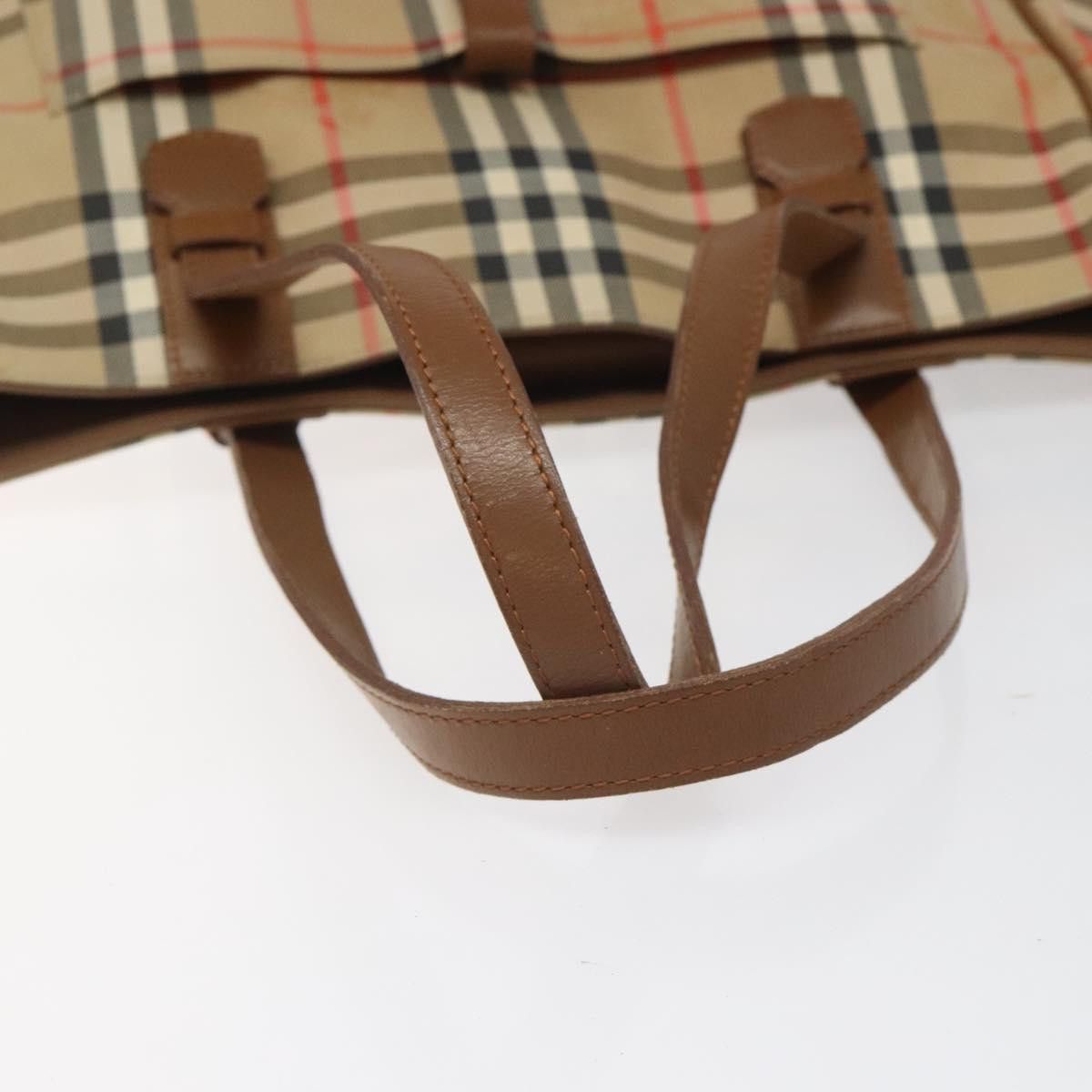 Burberry Nova Check Beige Canvas Tote Bag (Pre-Owned) Size ONE SIZE - 7 Thumbnail