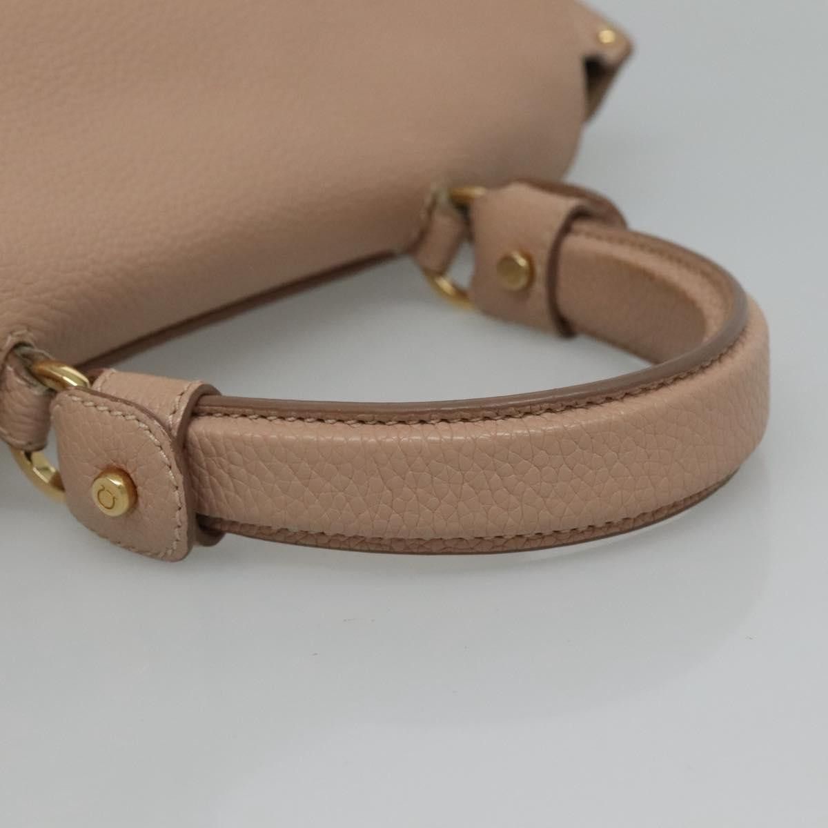 Salvatore Ferragamo Sofia Pink Leather Handbag (Pre-Owned) Size ONE SIZE - 7 Thumbnail