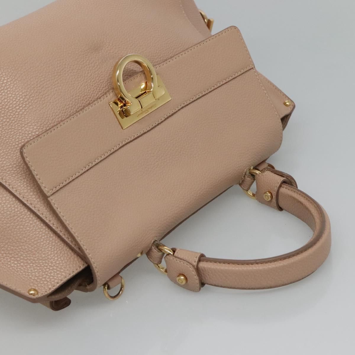 Salvatore Ferragamo Sofia Pink Leather Handbag (Pre-Owned) Size ONE SIZE - 6 Thumbnail