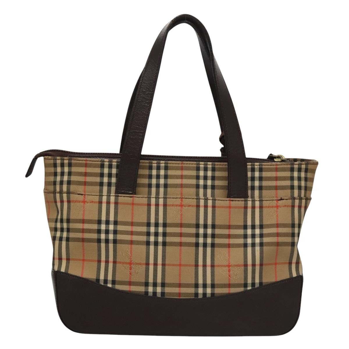 Burberry Nova Check Beige Canvas Shoulder Bag (Pre-Owned) Size ONE SIZE - 2 Thumbnail