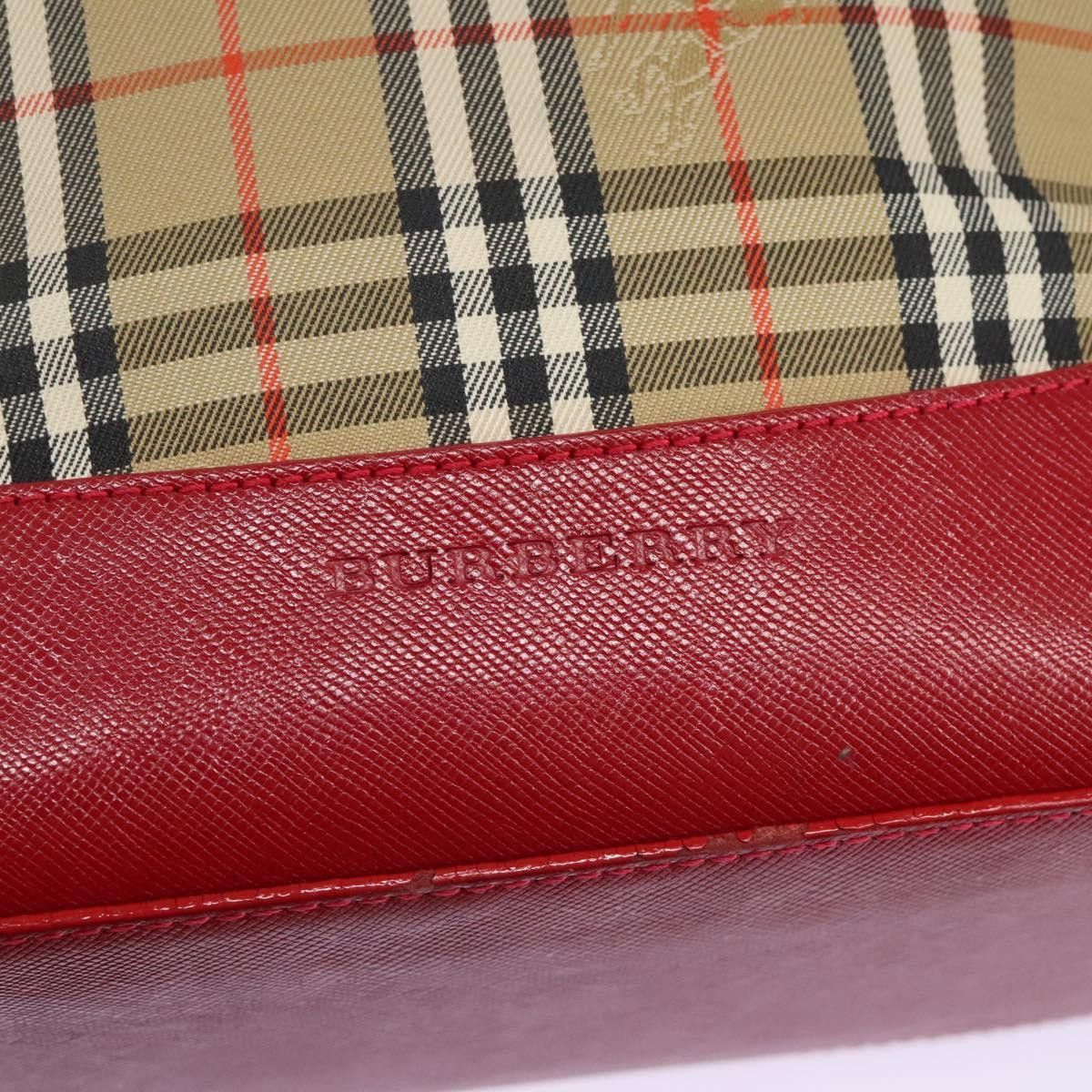Burberry Nova Check Beige Canvas Shoulder Bag (Pre-Owned) Size ONE SIZE - 14 Thumbnail