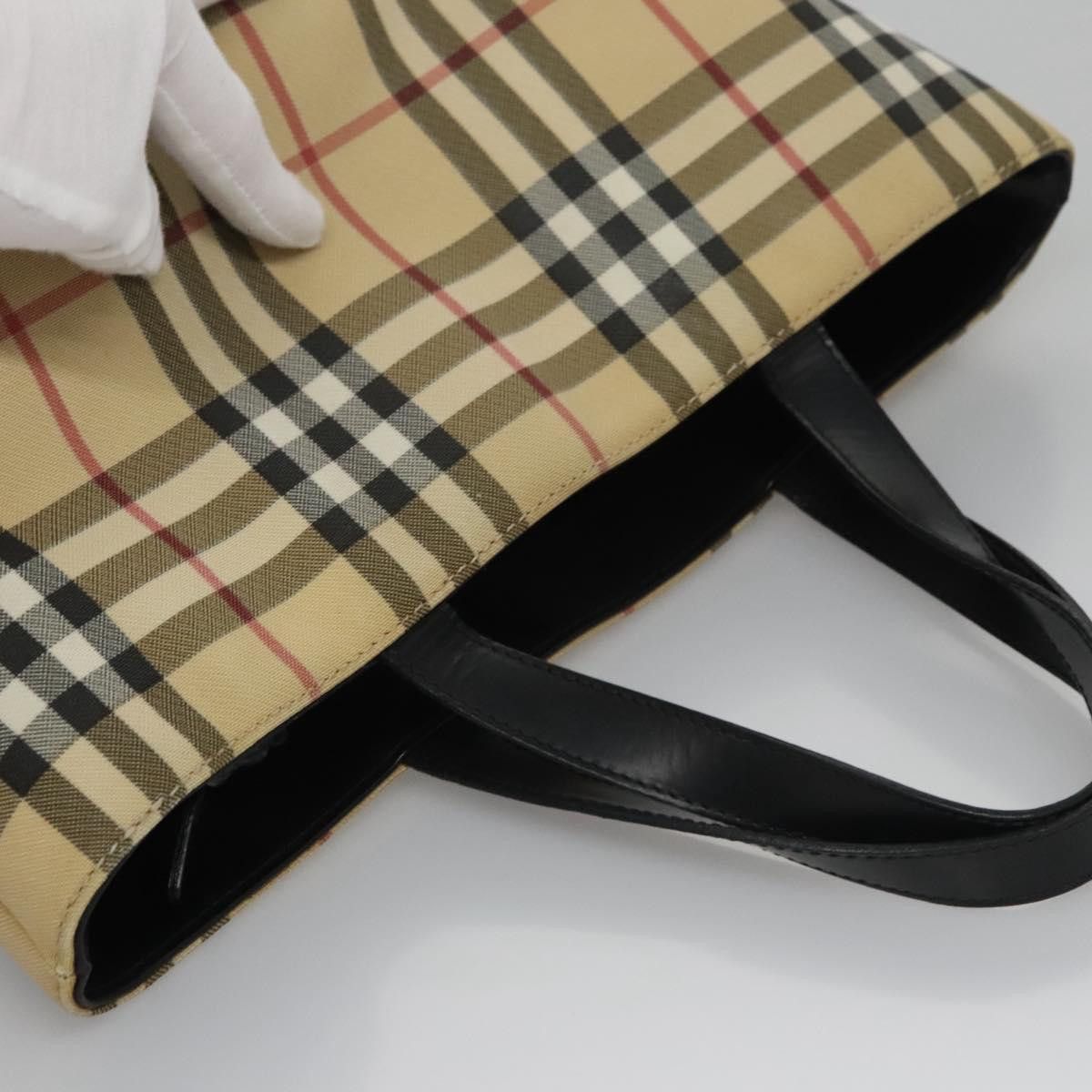 Burberry Nova Check Beige Canvas Tote Bag (Pre-Owned) Size ONE SIZE - 6 Thumbnail