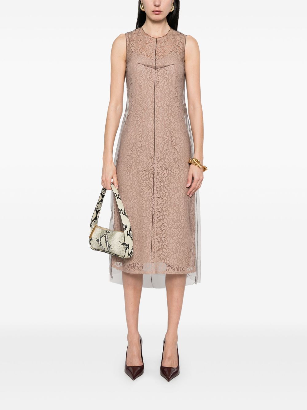 Fendi LACE MIDI DRESS Size M / US 6-8 / IT 42-44 - 4 Thumbnail