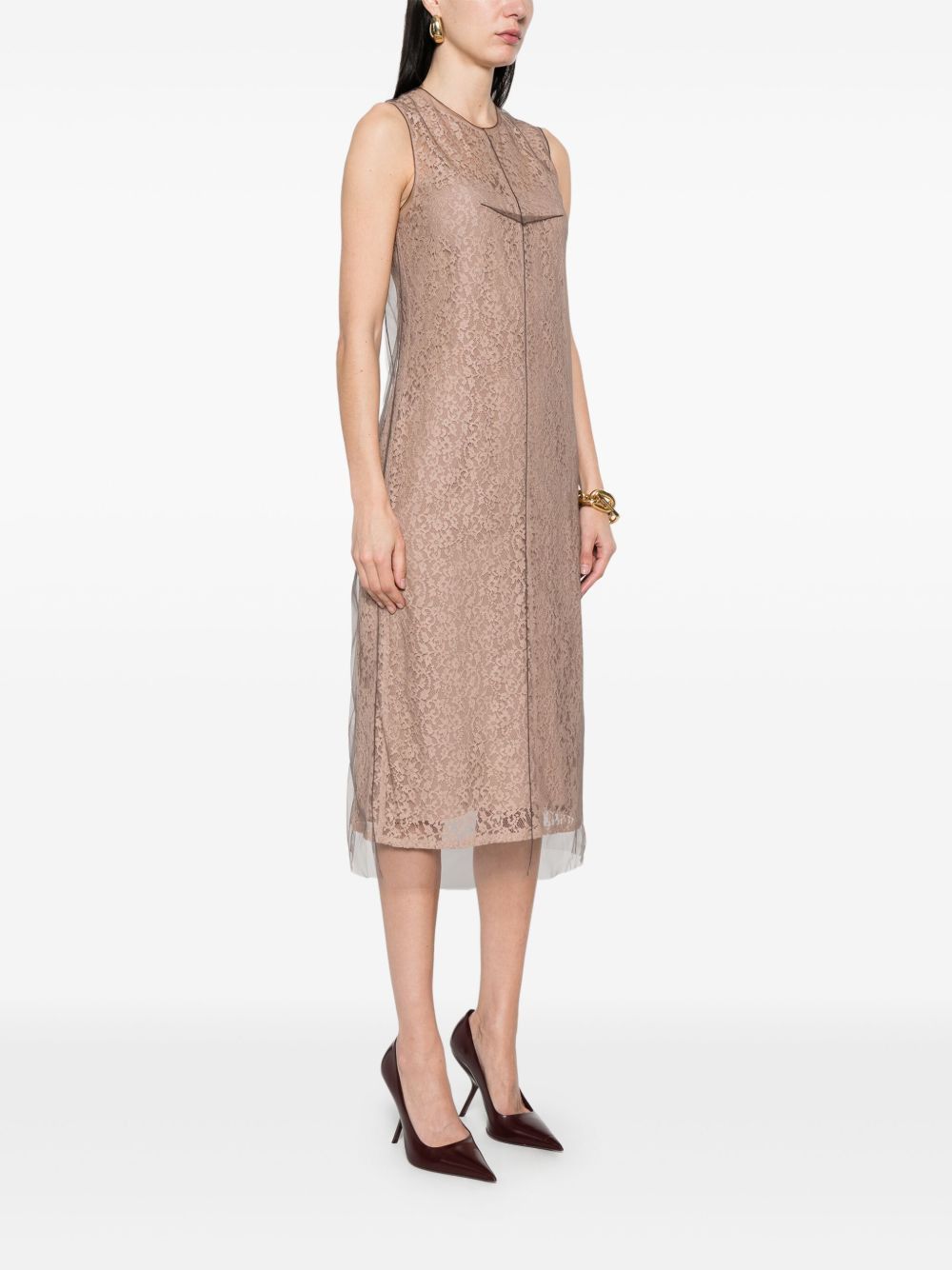 Fendi LACE MIDI DRESS Size M / US 6-8 / IT 42-44 - 5 Thumbnail