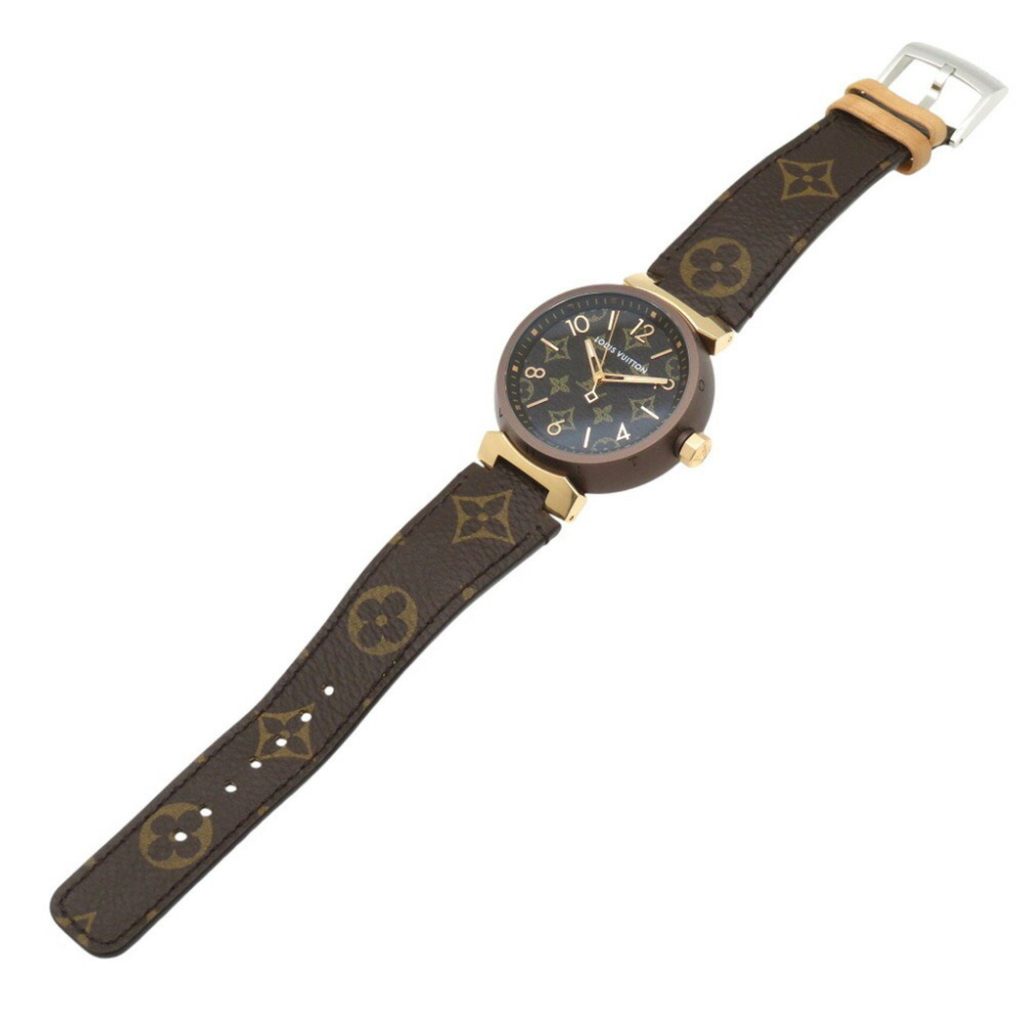 Louis Vuitton Louis Vuitton Tambour GM Monogram K18PG QA139 Quartz Watch 750 Pink Gold 1461LOUIS VUITTON Men's Size ONE SIZE - 6 Thumbnail