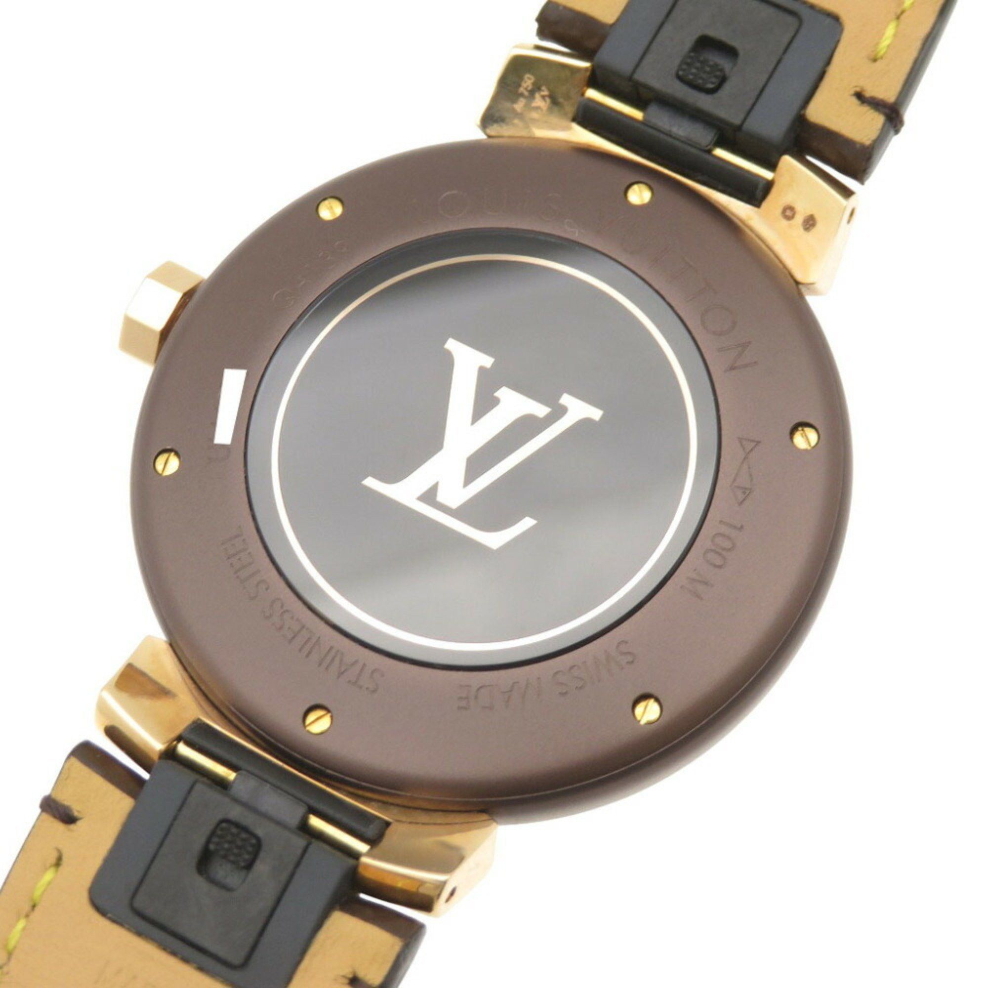 Louis Vuitton Louis Vuitton Tambour GM Monogram K18PG QA139 Quartz Watch 750 Pink Gold 1461LOUIS VUITTON Men's Size ONE SIZE - 9 Thumbnail