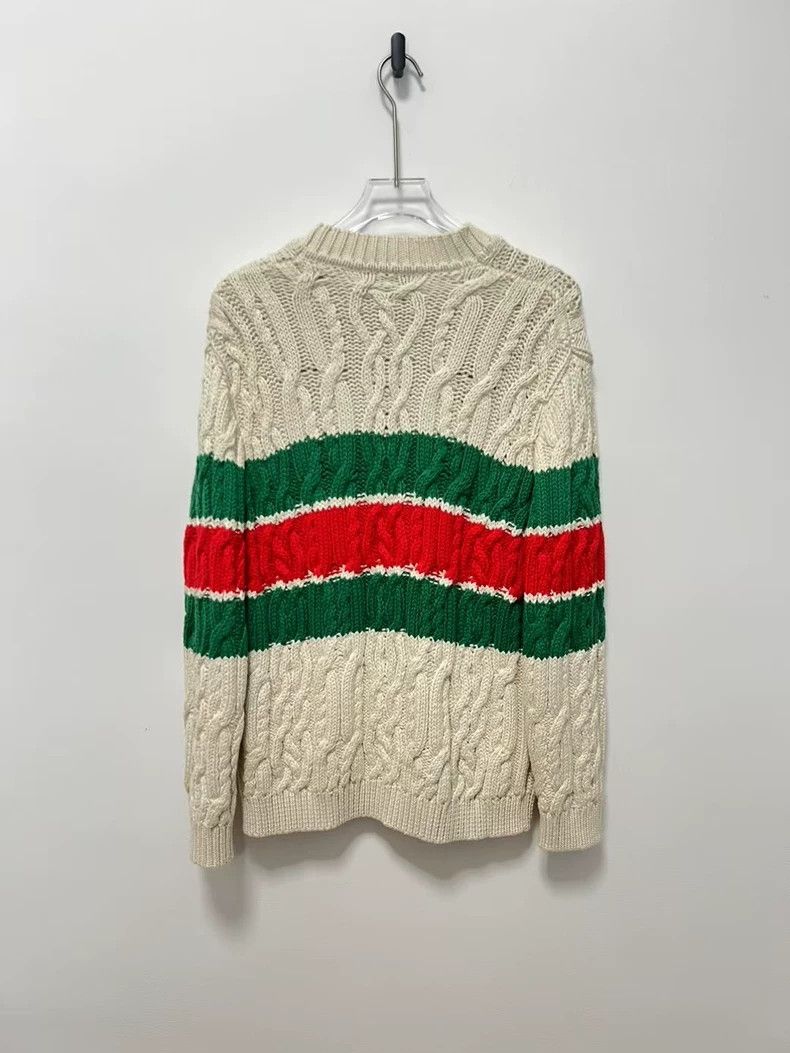 Gucci Gucci Red Green Striped Cardigan Size US S / EU 44-46 / 1 - 2 Thumbnail