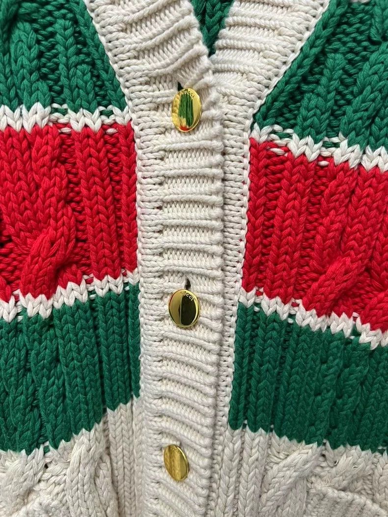 Gucci Gucci Red Green Striped Cardigan Size US S / EU 44-46 / 1 - 4 Thumbnail