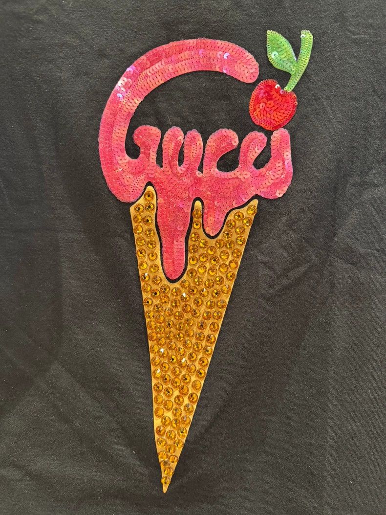 Gucci Gucci Ice Cream Sequin Short Sleeve T-Shirt Size US M / EU 48-50 / 2 - 2 Thumbnail