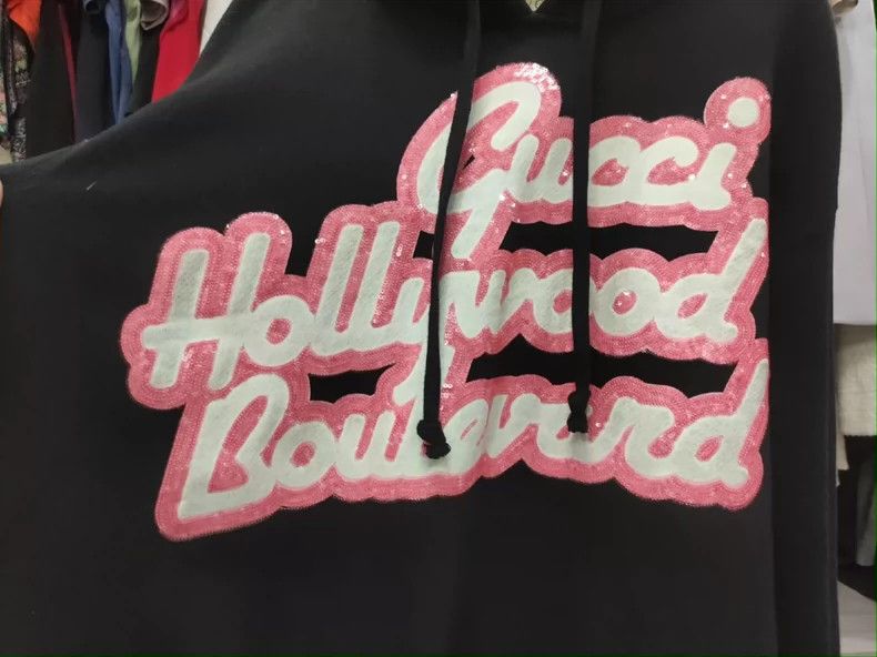 Gucci Gucci Black Hooded Sweatshirt with Sequins Size US XS / EU 42 / 0 - 3 Thumbnail