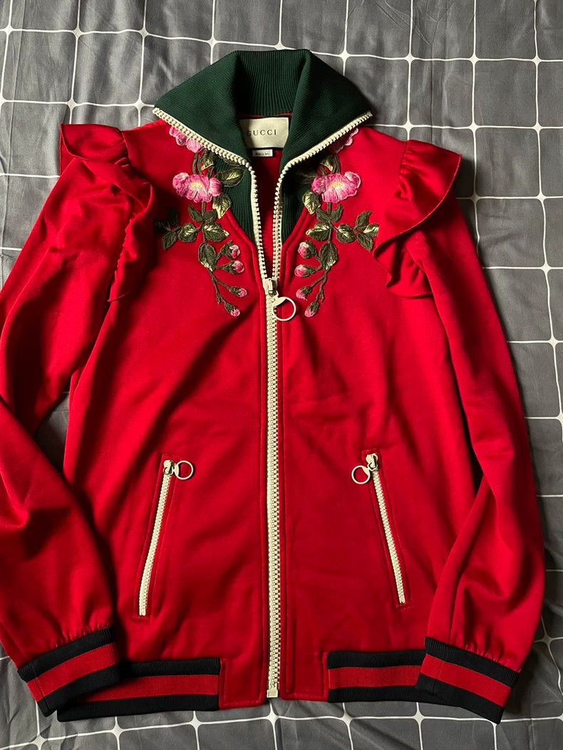 Gucci Gucci Floral Red Jacket Size S Size US S / EU 44-46 / 1 - 3 Thumbnail