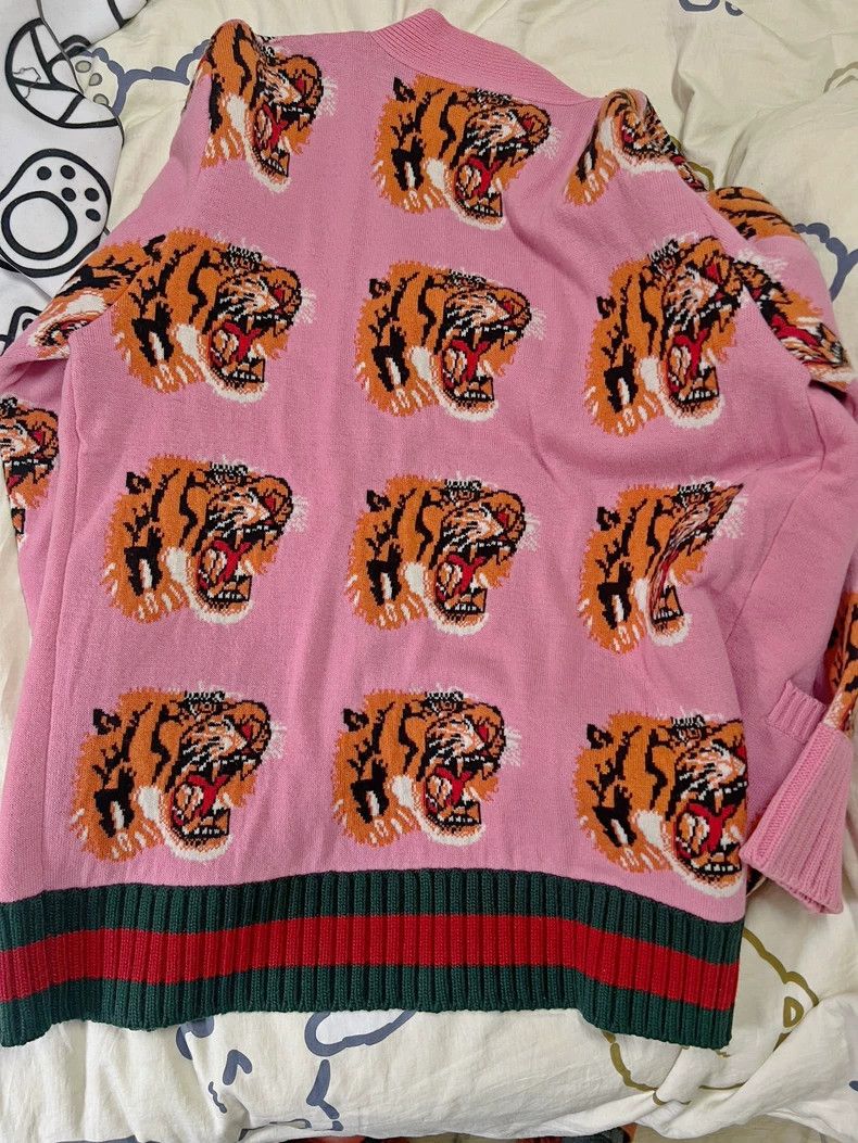 Gucci Gucci Pink Tiger Sweater Cardigan Size US M / EU 48-50 / 2 - 4 Thumbnail