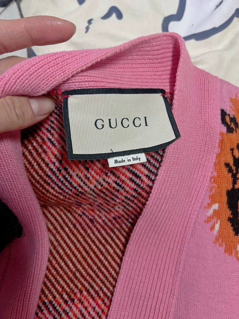GUCCI カーディガン ピンク Gucci - Jacquard cardigan Pink - The Corner