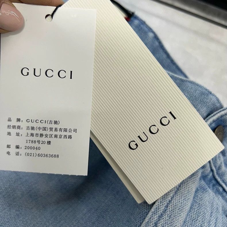 Gucci Gucci Blue Logo Shorts Size 27 Size US 27 - 4 Thumbnail