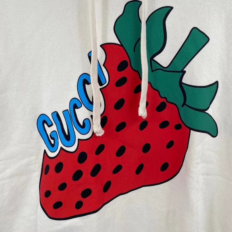Gucci Gucci Strawberry Pattern Hoodie Size S Size US S / EU 44-46 / 1 - 5 Thumbnail