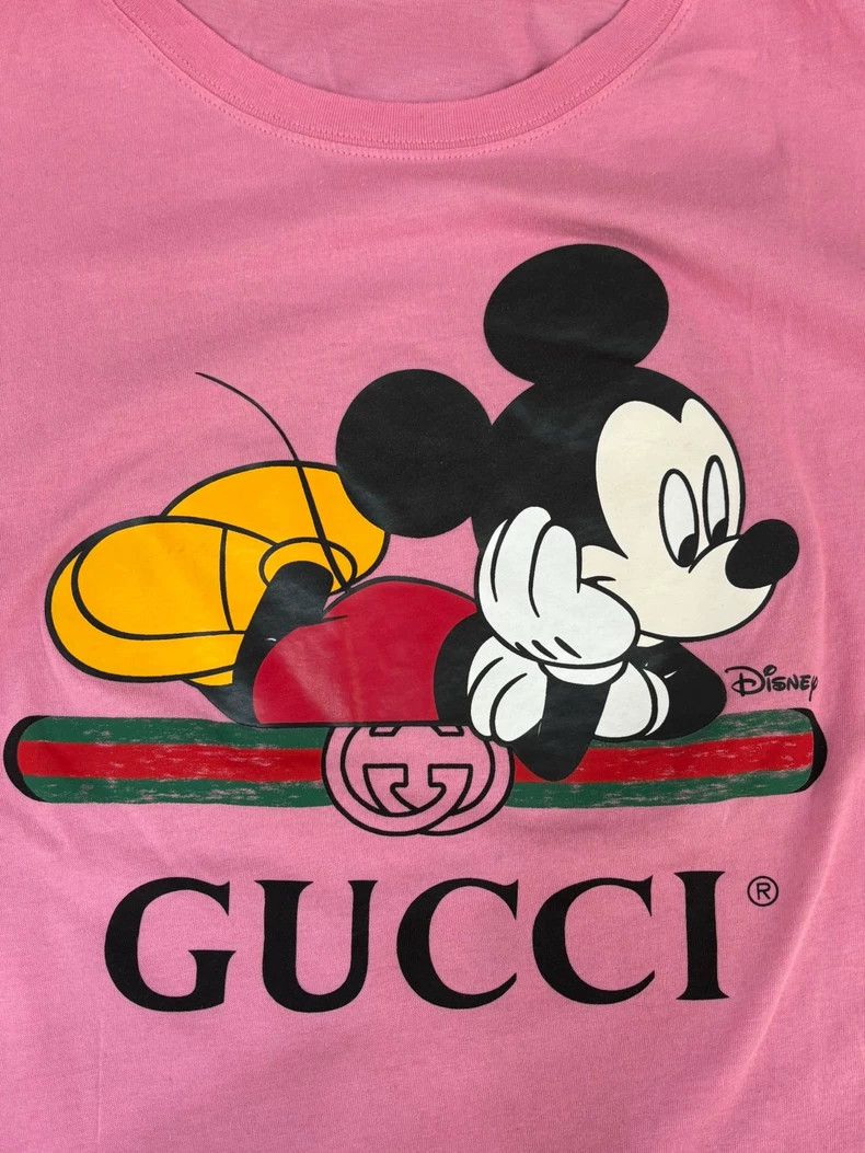 Gucci Gucci Disney Mickey Mouse Pink T-Shirt Size US S / EU 44-46 / 1 - 5 Thumbnail