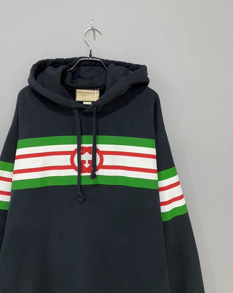 Gucci Gucci Classic Striped Hoodie Size US XL / EU 56 / 4 - 2 Thumbnail