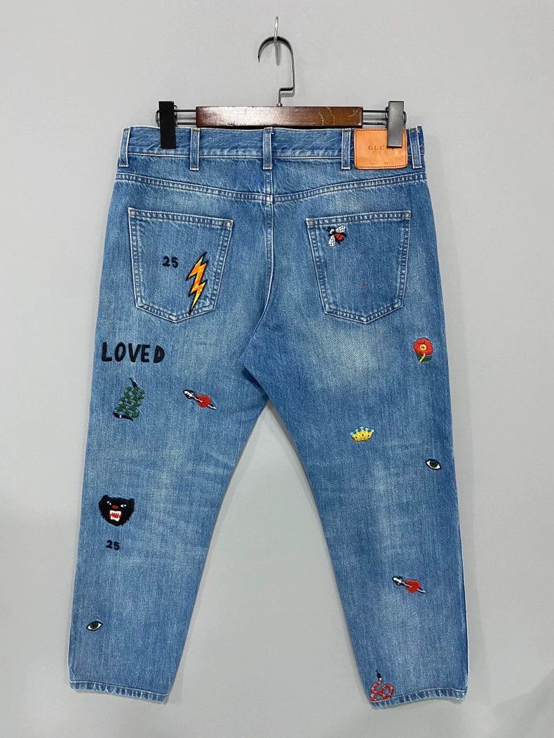 Gucci Gucci Embroidered Denim Pants Size US 34 / EU 50 - 4 Thumbnail