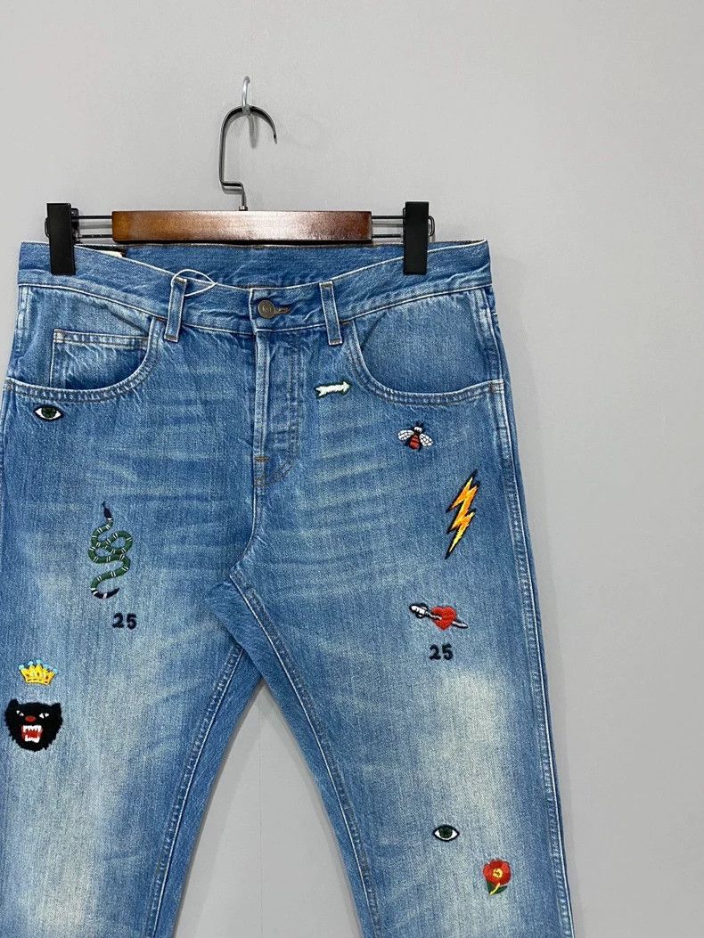 Gucci Gucci Embroidered Denim Pants Size US 34 / EU 50 - 2 Thumbnail
