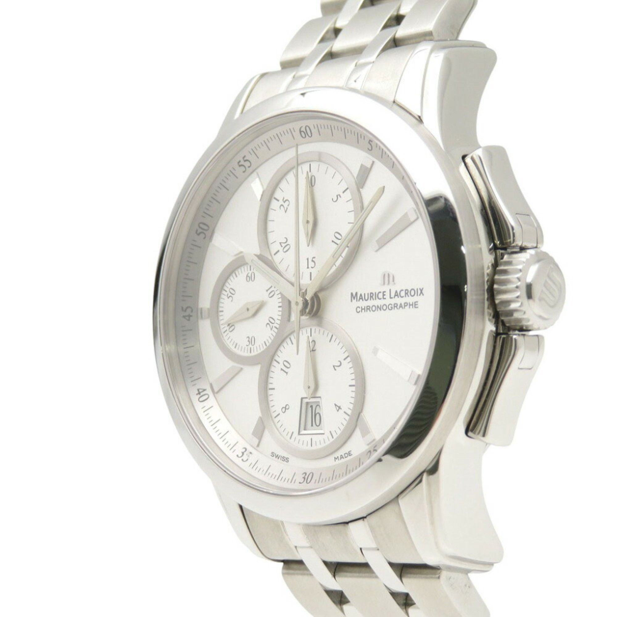 Maurice Lacroix Maurice Lacroix Pontos PT7538/48 Automatic Watch SS Silver 1441MAURICE LACROIX Men's Size ONE SIZE - 3 Thumbnail