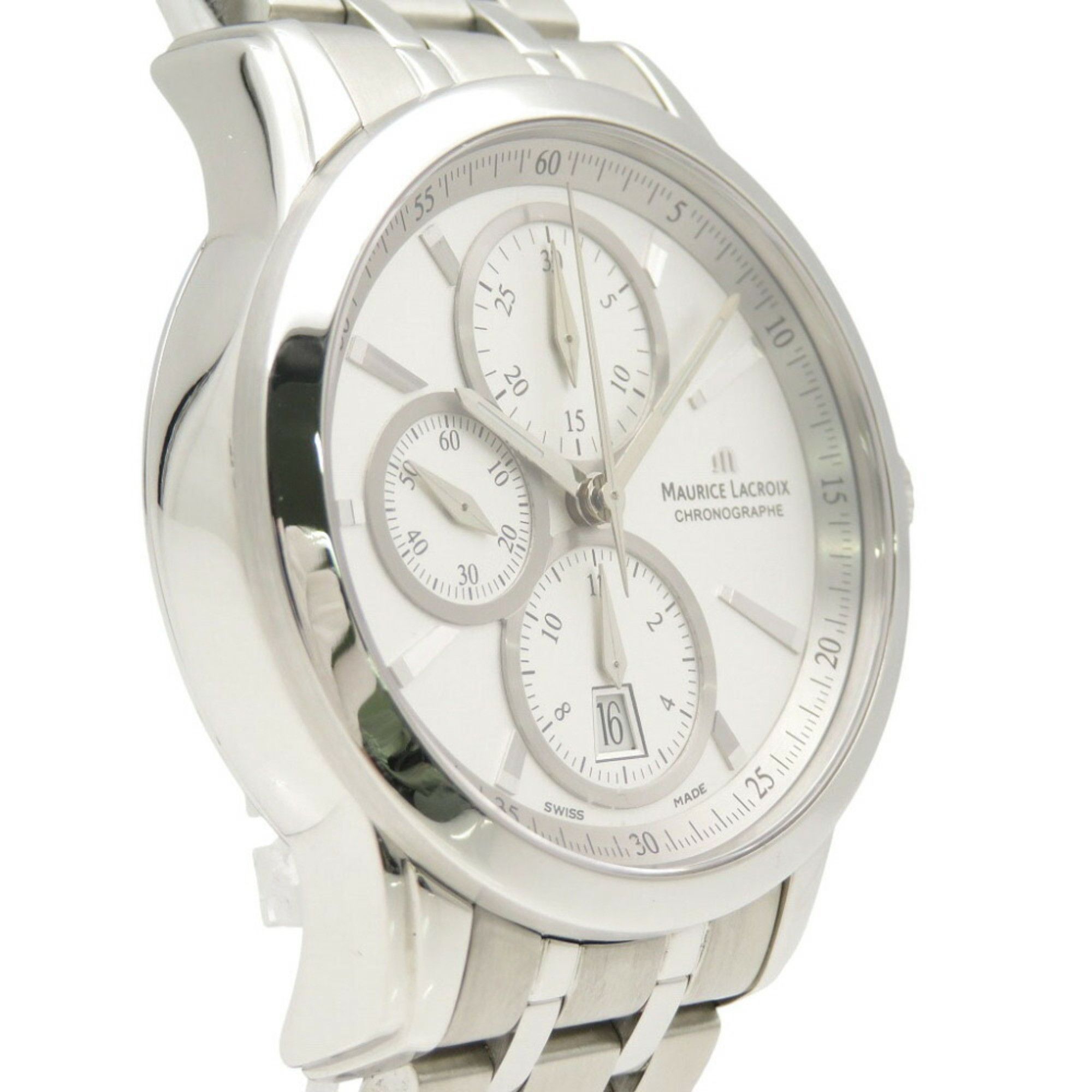 Maurice Lacroix Maurice Lacroix Pontos PT7538/48 Automatic Watch SS Silver 1441MAURICE LACROIX Men's Size ONE SIZE - 4 Thumbnail
