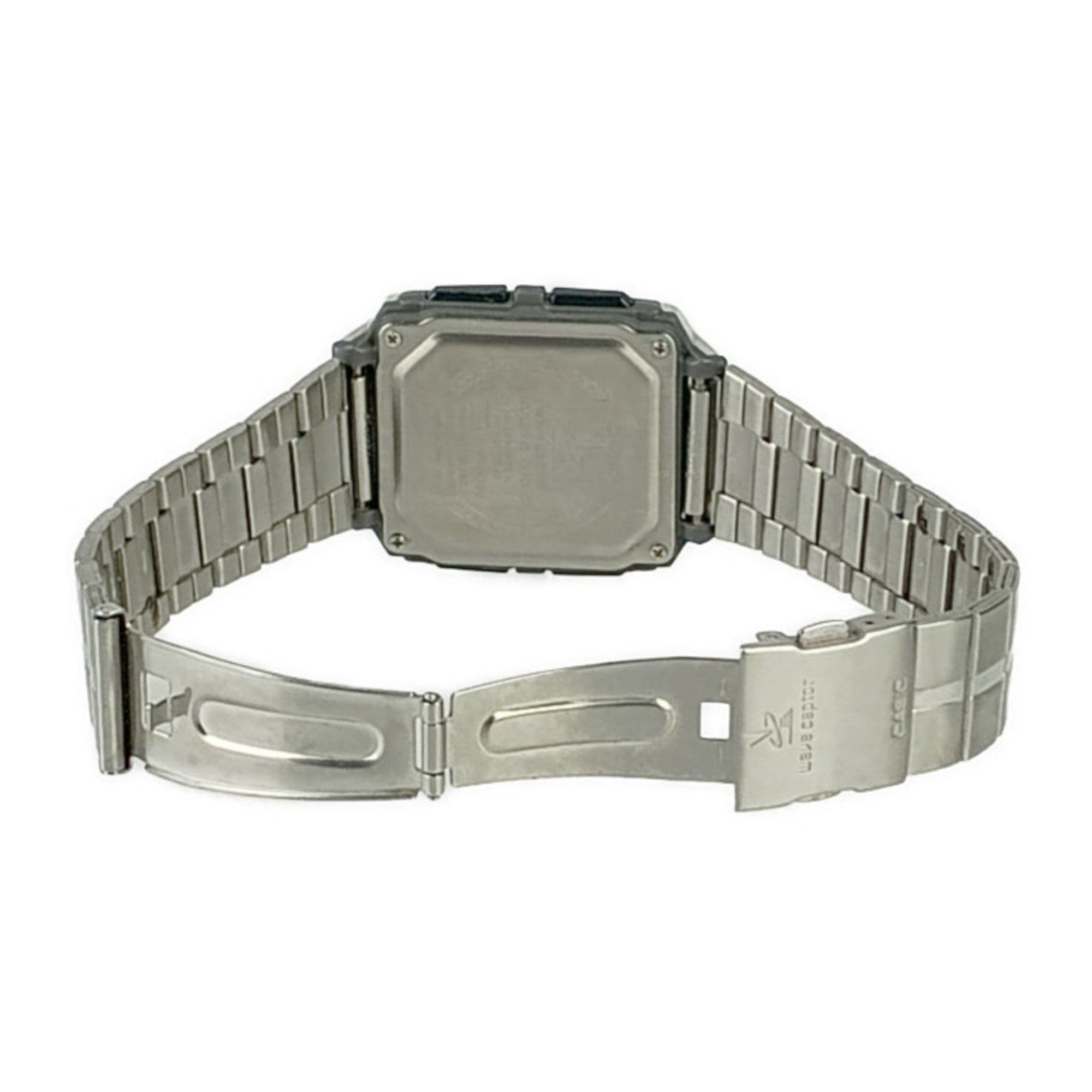 CASIO WAVE CEPTOR Wristwatch WV-59J Silver Stainless Steel Men\'s Digital Quartz Radio-controlled Watch