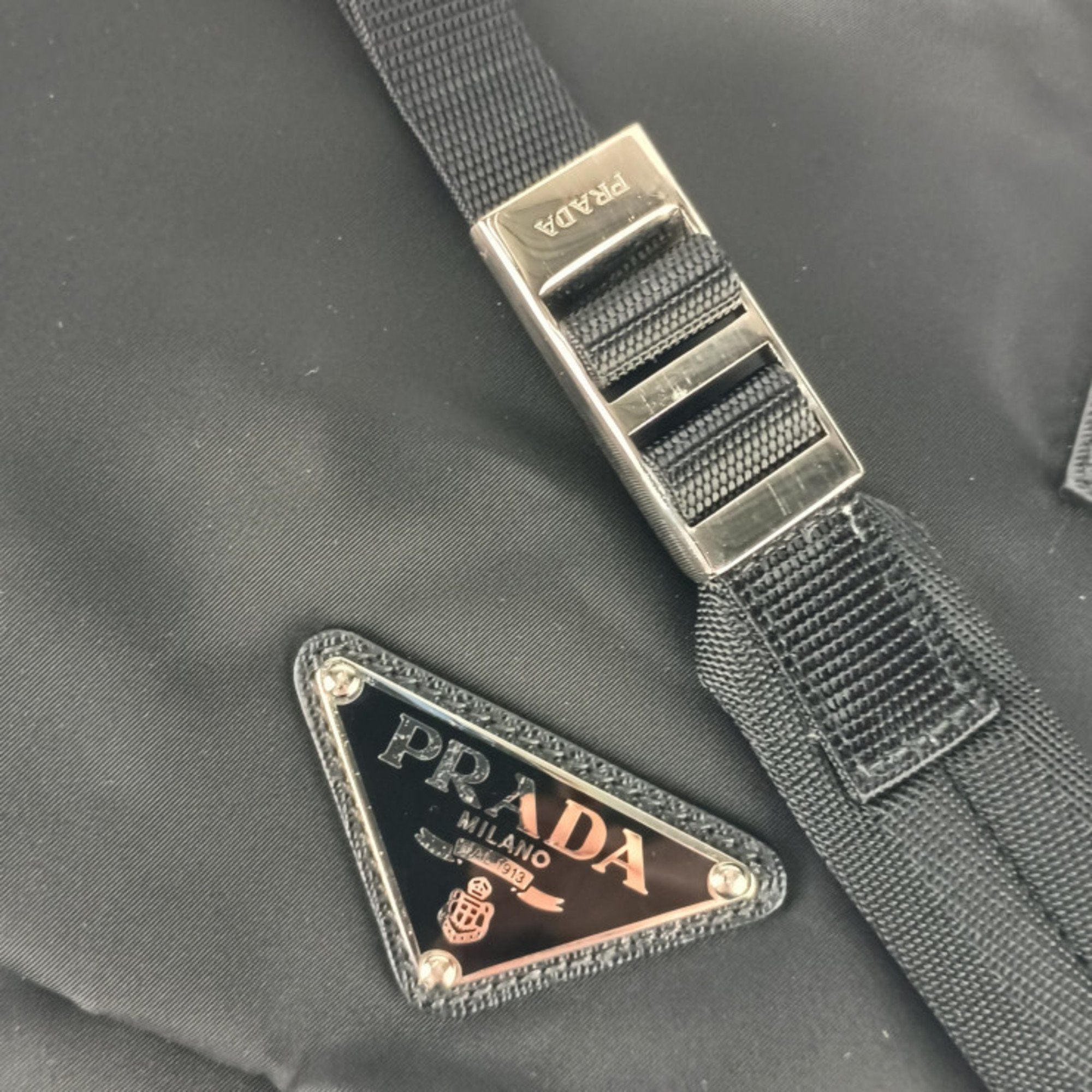 Prada Prada Shoulder Bag 2VD013 Black Nylon Leather Men's Women's Flap Crossbody Triangle Plate Size ONE SIZE - 6 Thumbnail