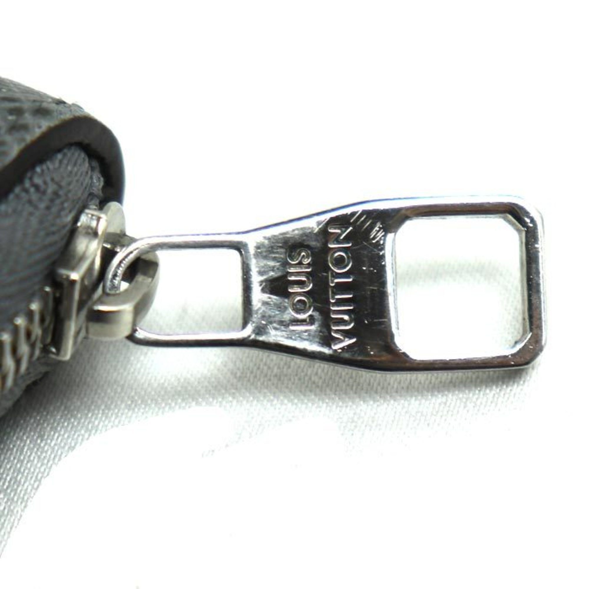 Louis Vuitton Louis Vuitton Zipper Coin Purse Case Taiga Gray M32617 Men's Size ONE SIZE - 4 Thumbnail