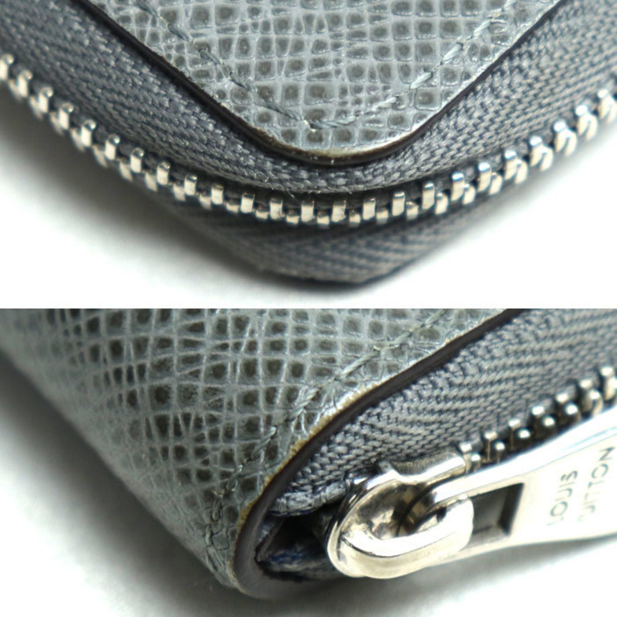 Louis Vuitton Louis Vuitton Zipper Coin Purse Case Taiga Gray M32617 Men's Size ONE SIZE - 5 Thumbnail
