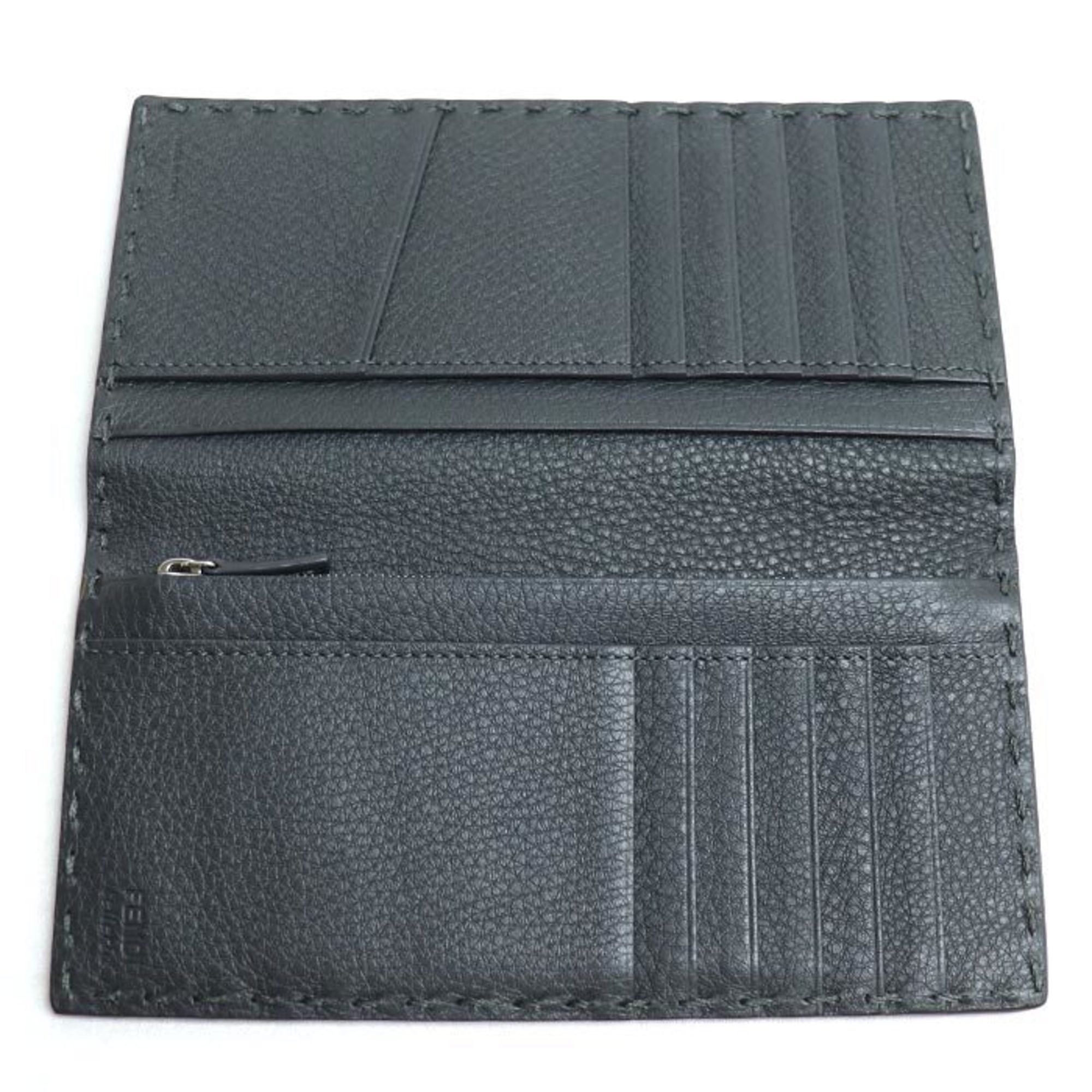 Fendi FENDI Selleria Long Wallet Grey 7M0355 Men's Size ONE SIZE - 3 Thumbnail