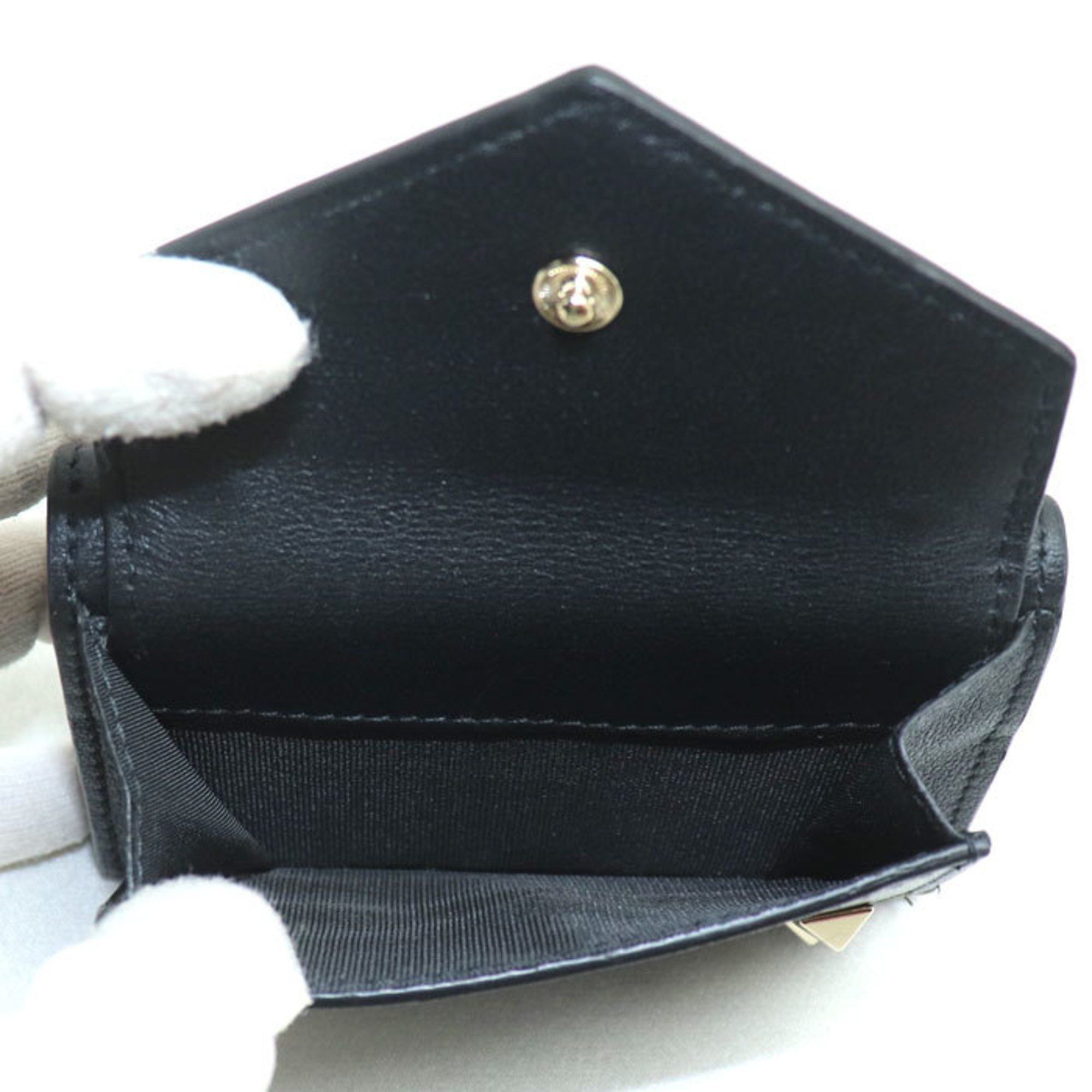 Valentino Valentino Garavani Rockstud Small Wallet Tri-fold Black W2P0Q47 Women's Size ONE SIZE - 5 Thumbnail