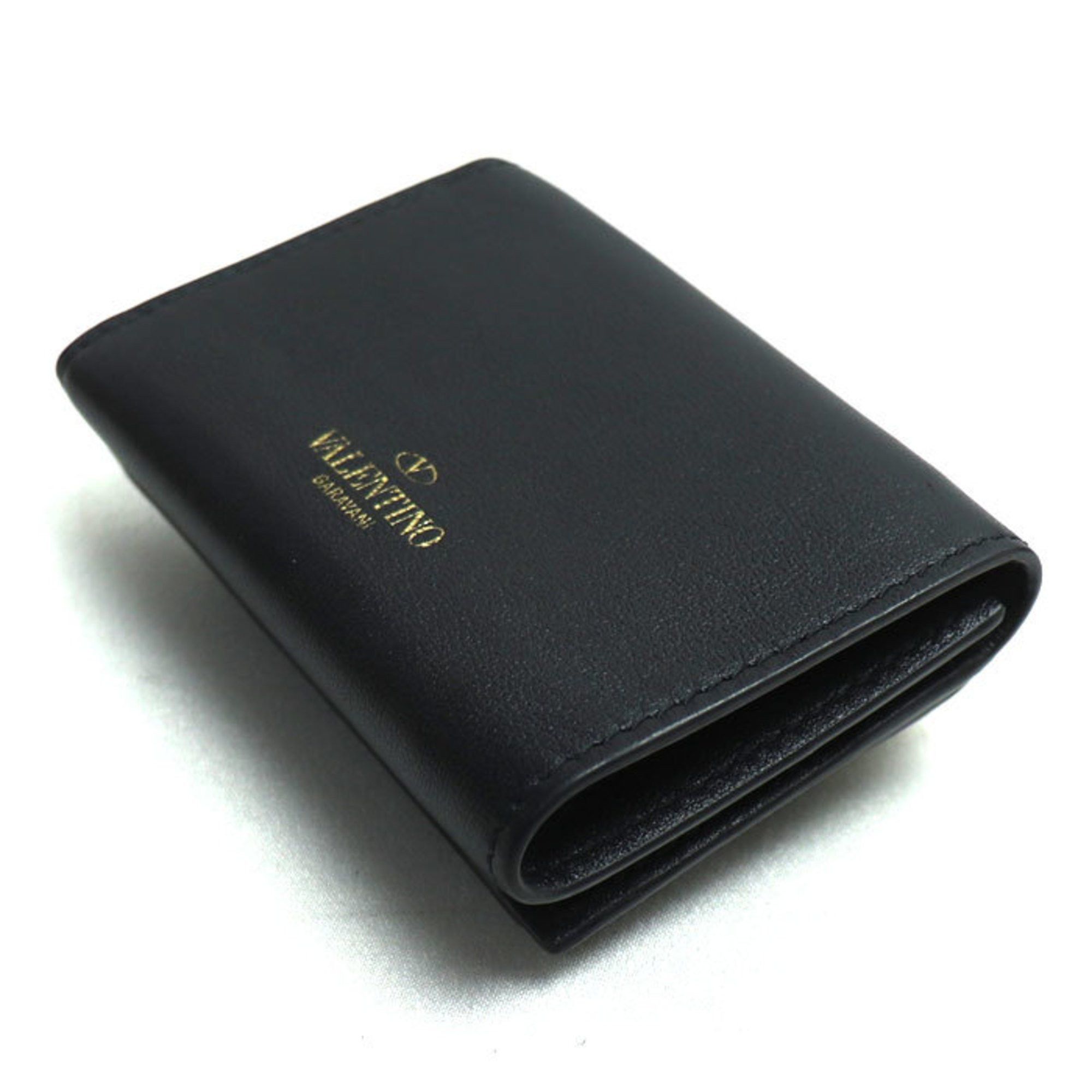 Valentino Valentino Garavani Rockstud Small Wallet Tri-fold Black W2P0Q47 Women's Size ONE SIZE - 2 Thumbnail
