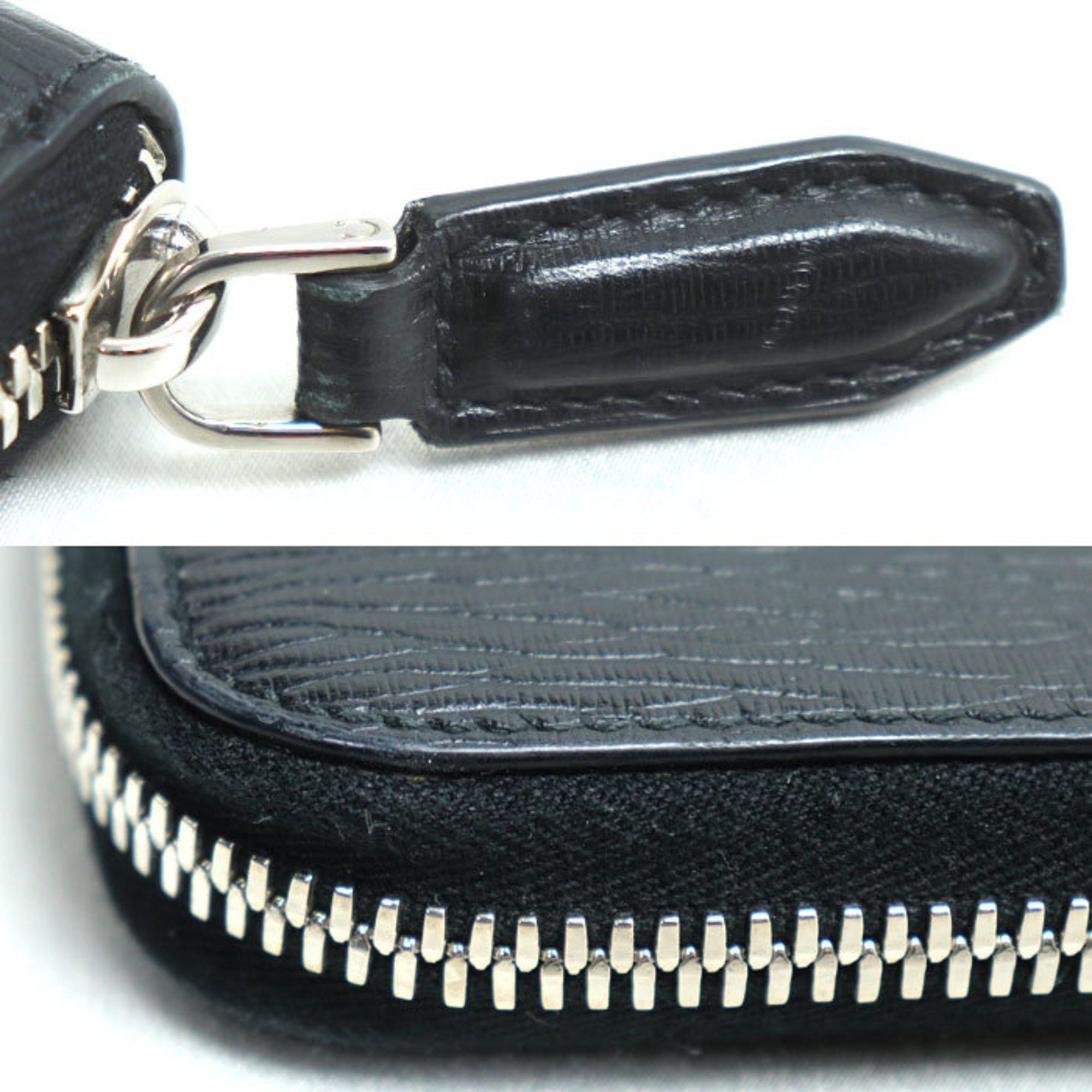 Salvatore Ferragamo Salvatore Ferragamo Gancini Long Wallet Round Black 66-A590 Men's Size ONE SIZE - 6 Thumbnail
