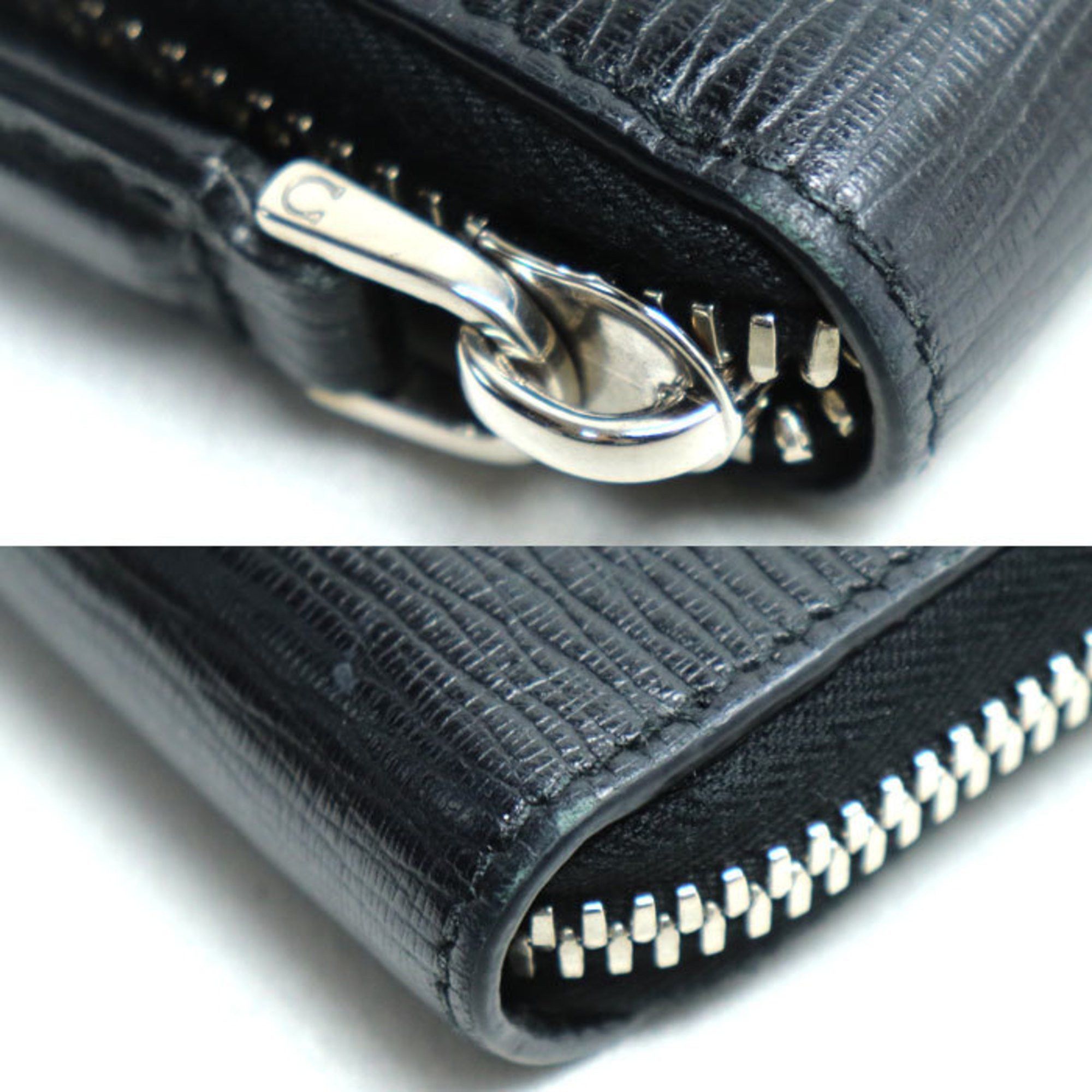 Salvatore Ferragamo Salvatore Ferragamo Gancini Long Wallet Round Black 66-A590 Men's Size ONE SIZE - 7 Thumbnail